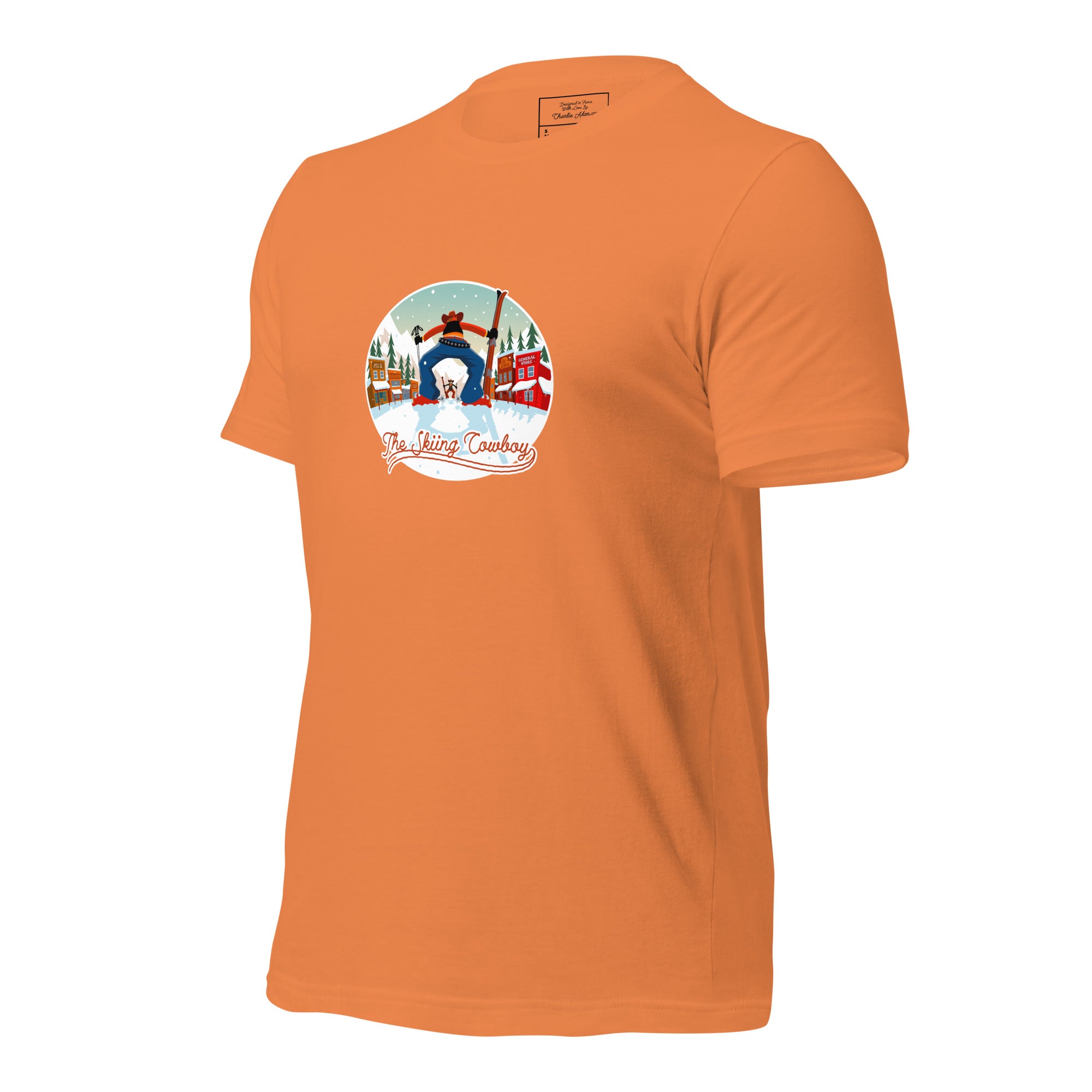 Unisex cotton t-shirt Ski Fight at OK Corral on bright colors