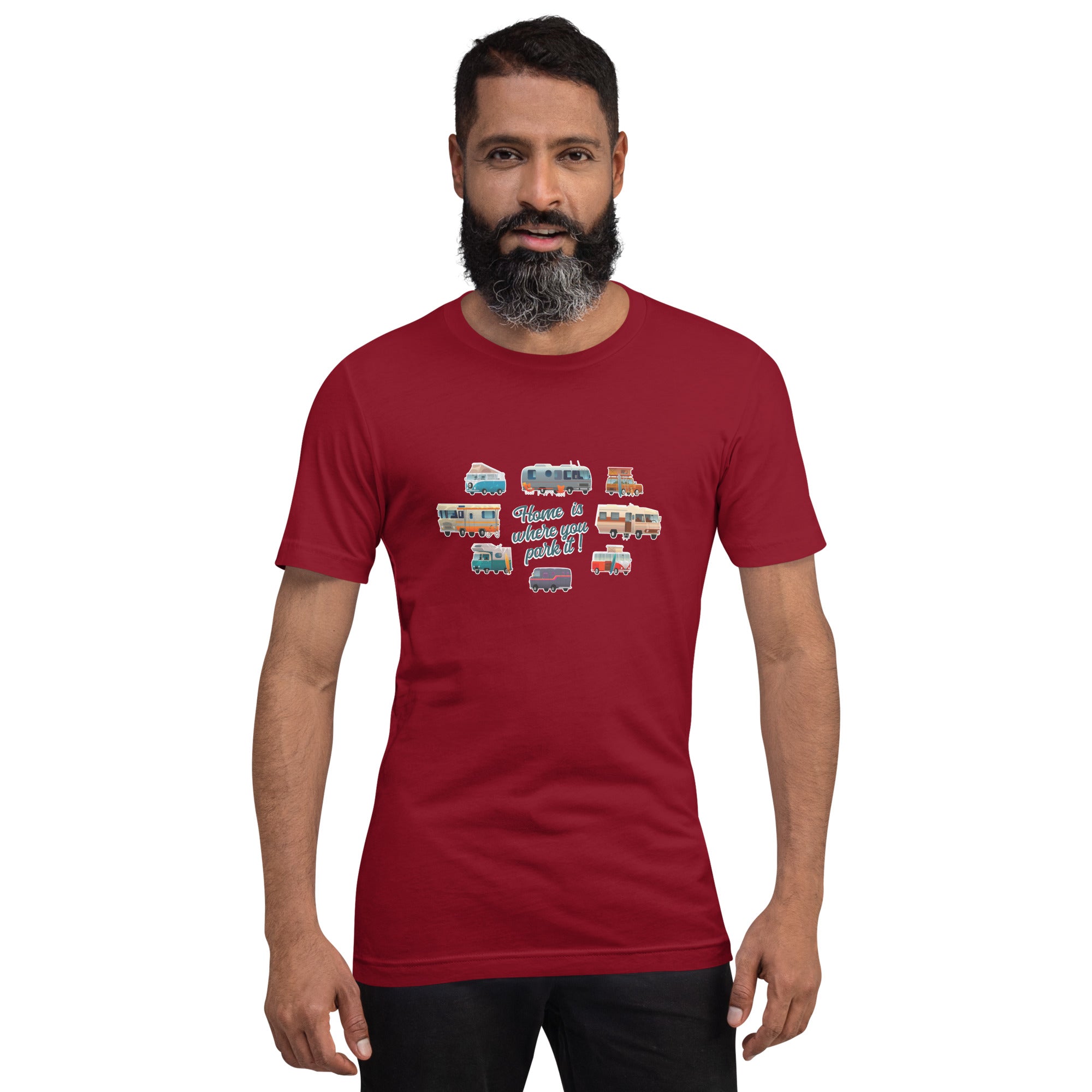 Unisex t-shirt Square Vintage Campers on dark colors