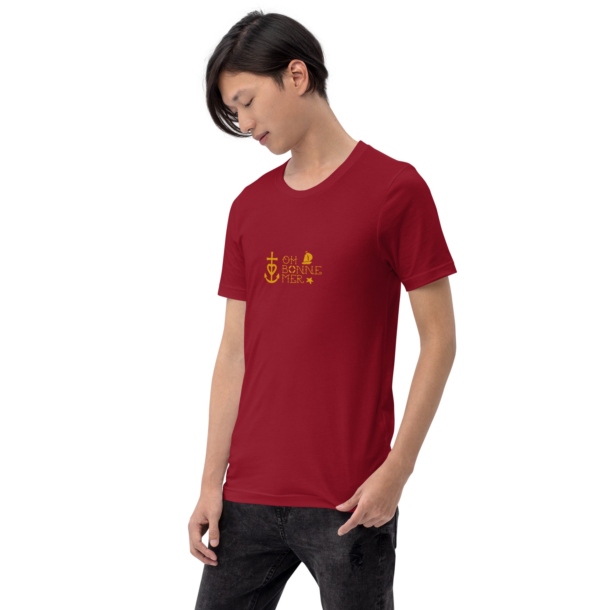 T-shirt en coton unisexe Oh Bonne Mer 2 sur couleurs foncées