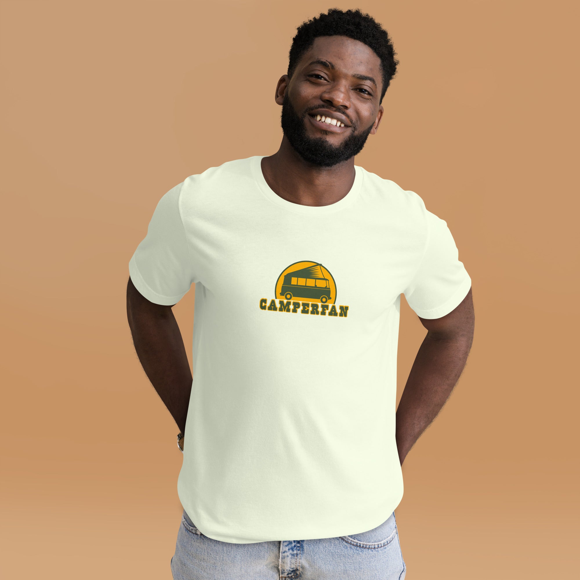 Unisex cotton t-shirt Camperfan on light colors