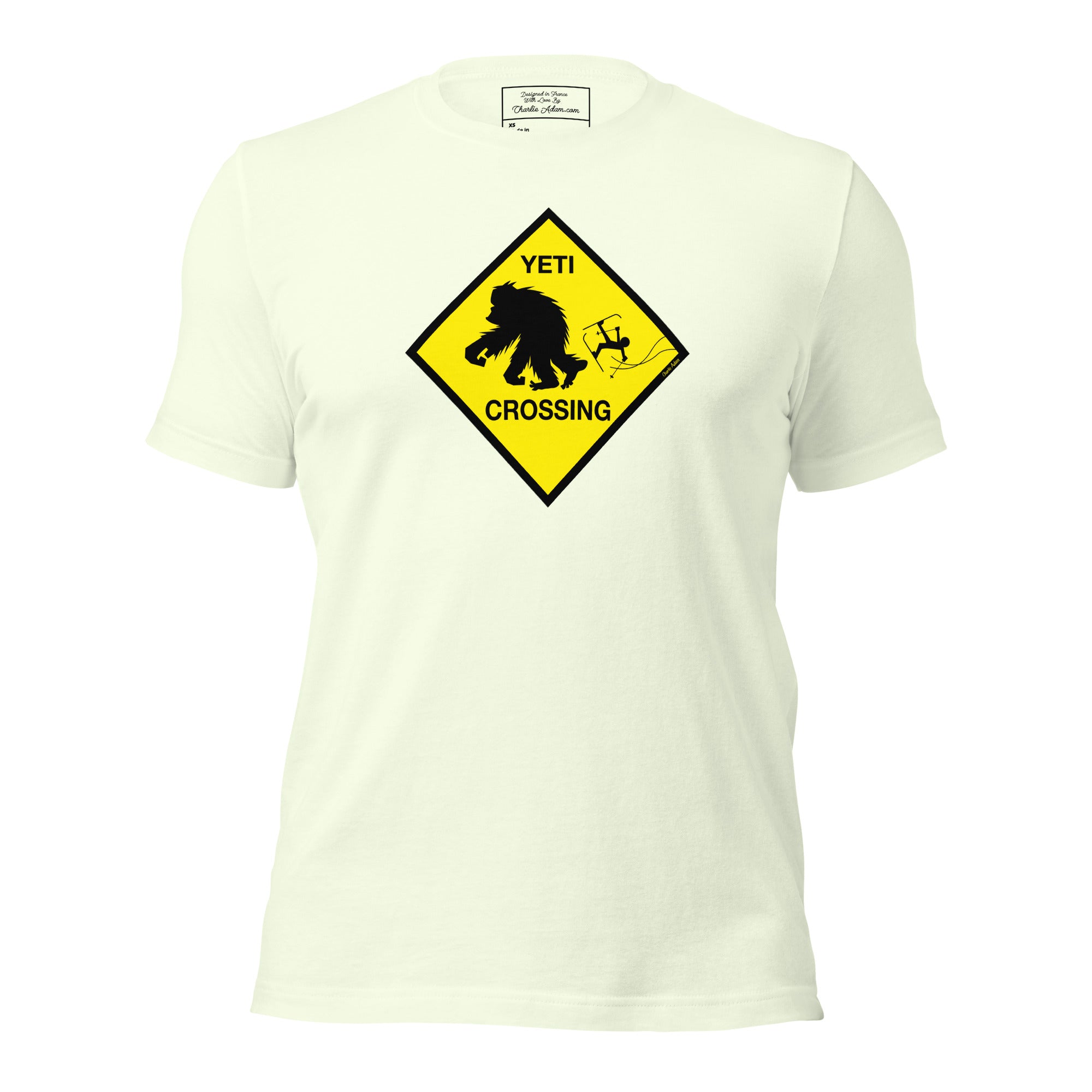 T-shirt en coton unisexe Yeti Crossing