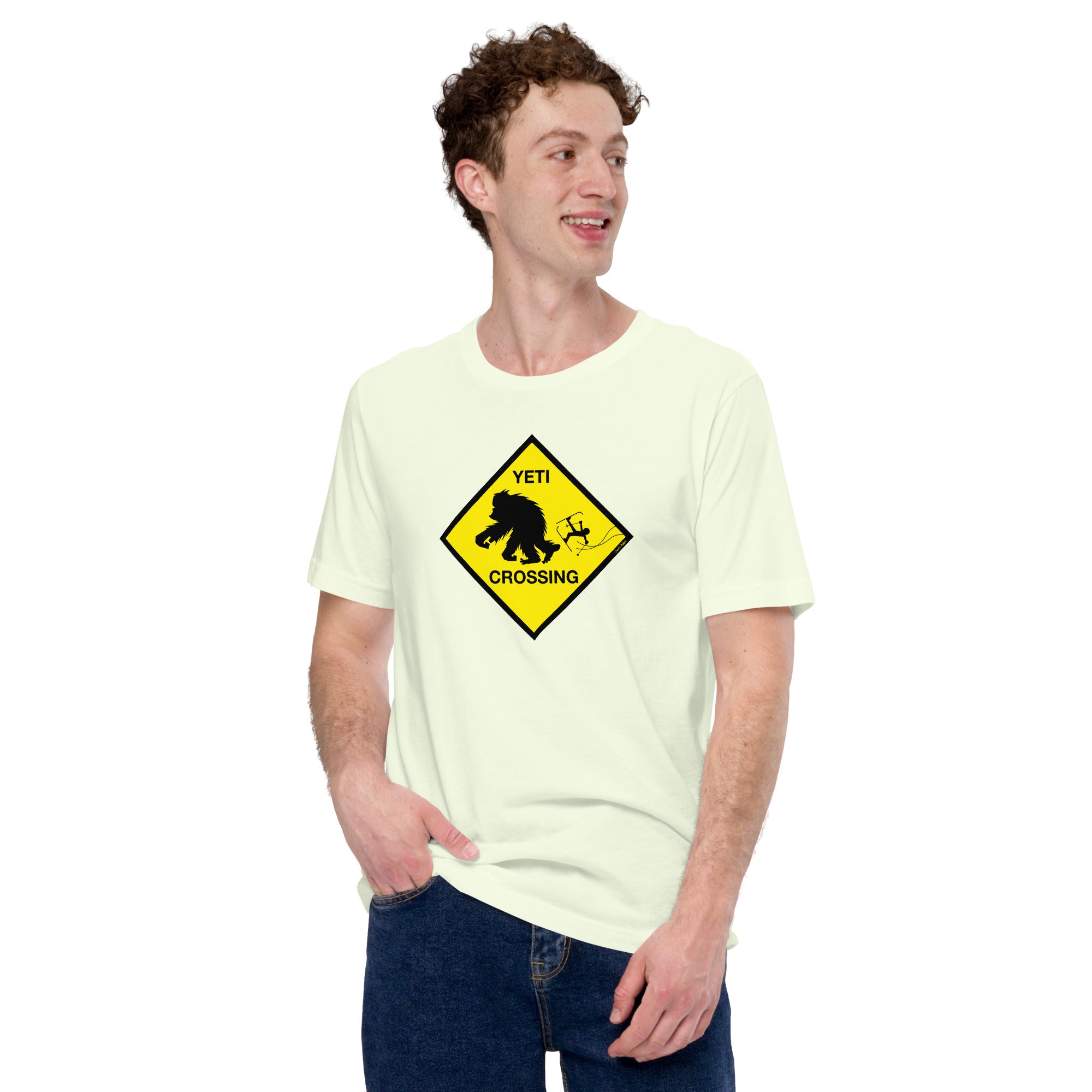 T-shirt en coton unisexe Yeti Crossing