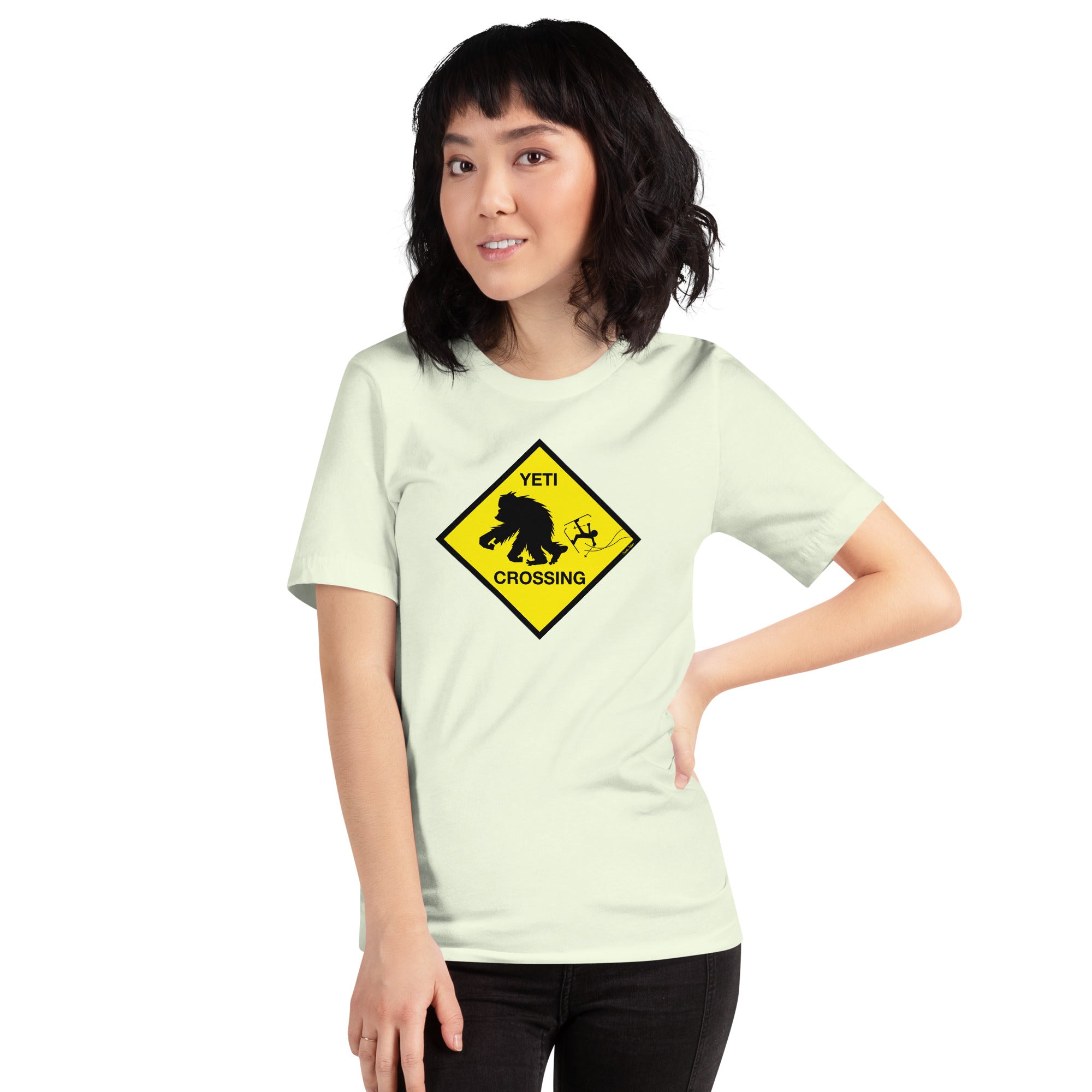 T-shirt en coton unisexe Yeti Crossing