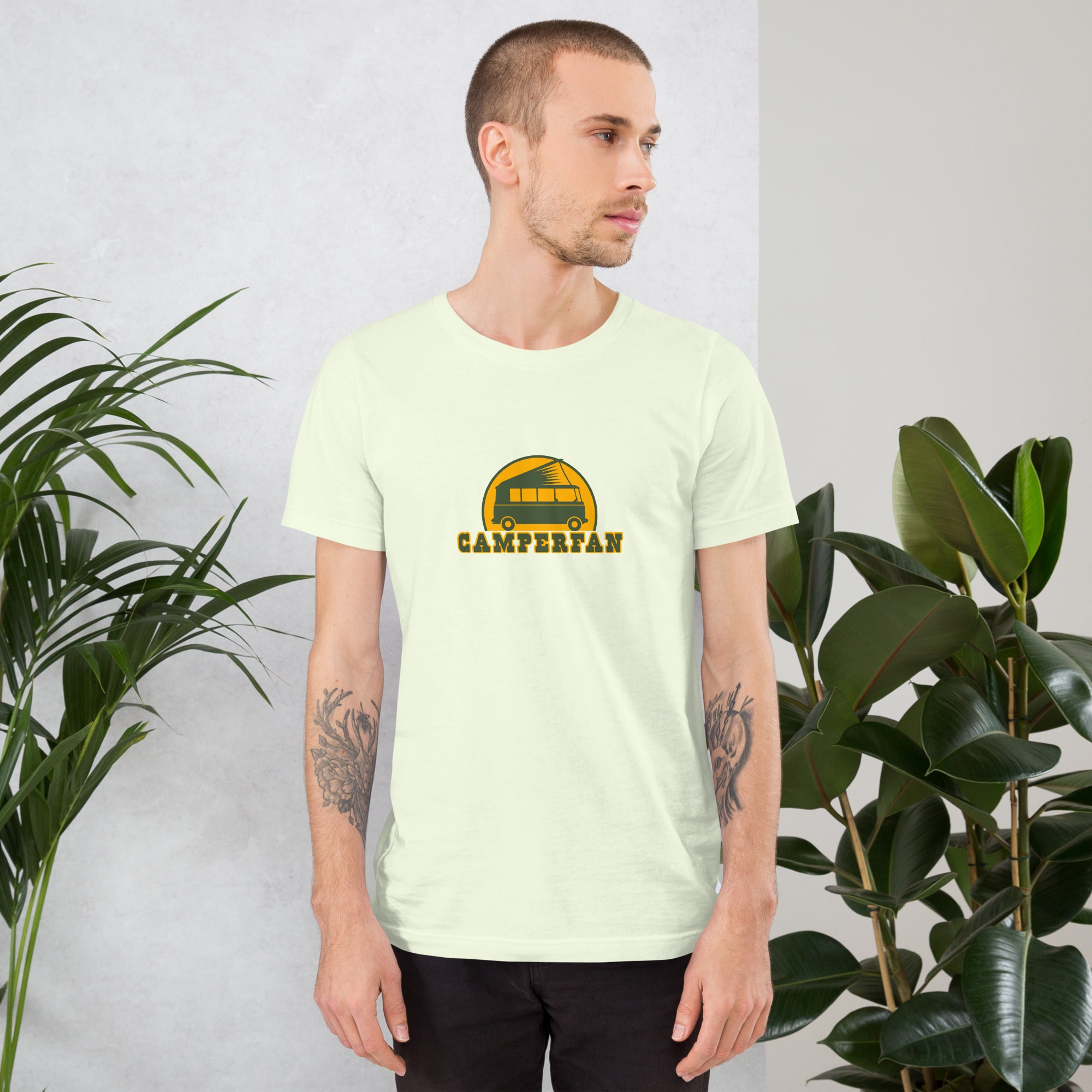 Unisex cotton t-shirt Camperfan on light colors