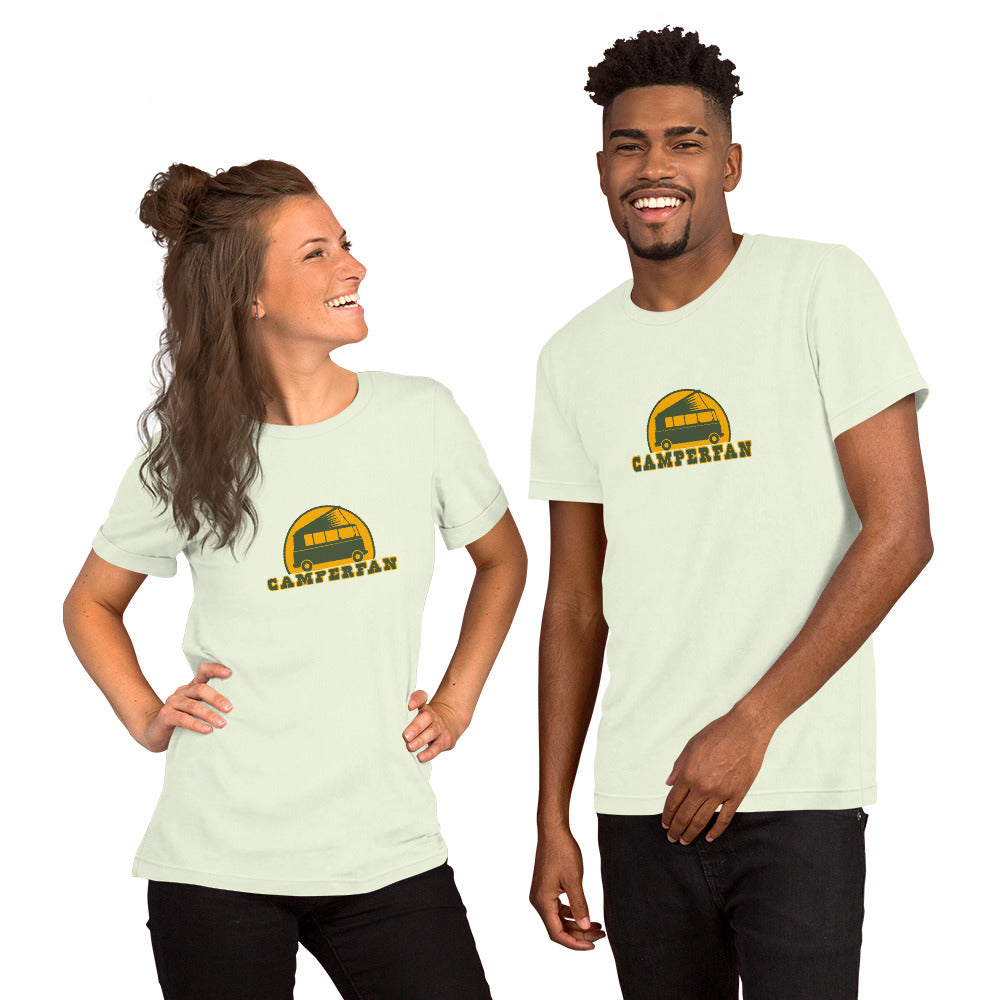 Unisex cotton t-shirt Camperfan on light colors