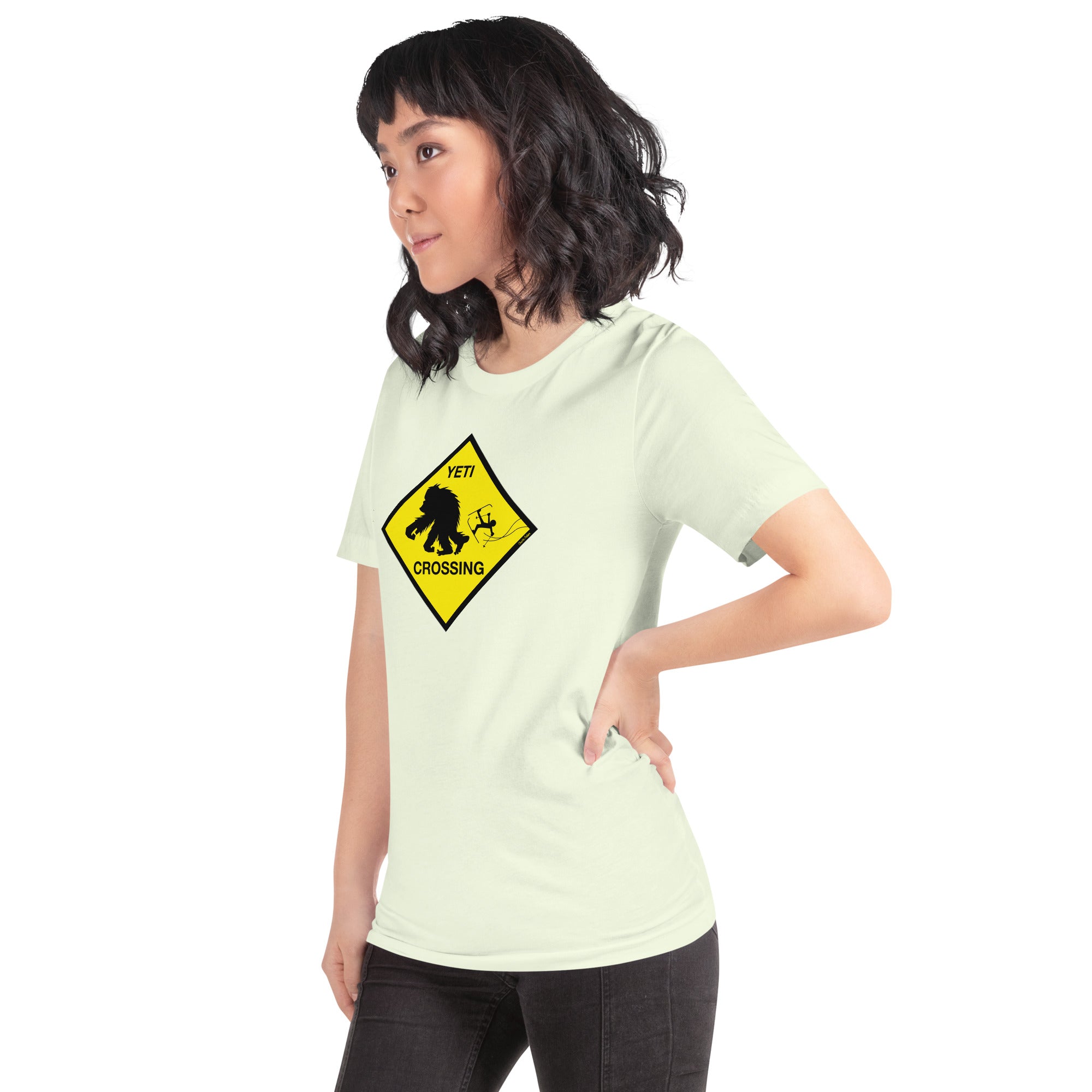 T-shirt en coton unisexe Yeti Crossing