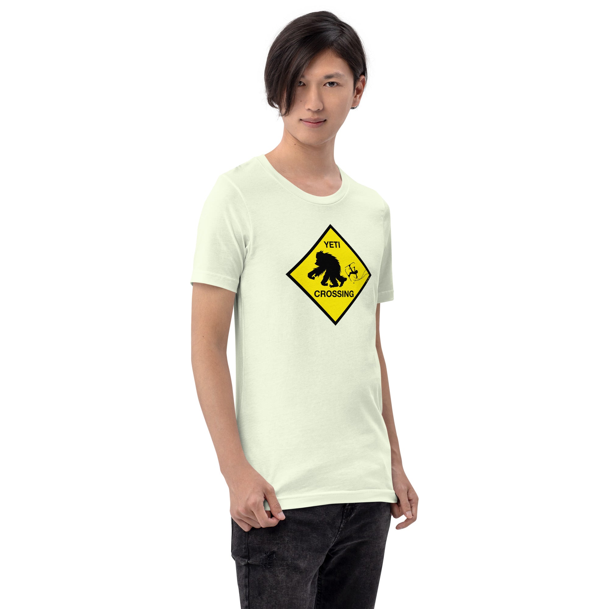 T-shirt en coton unisexe Yeti Crossing