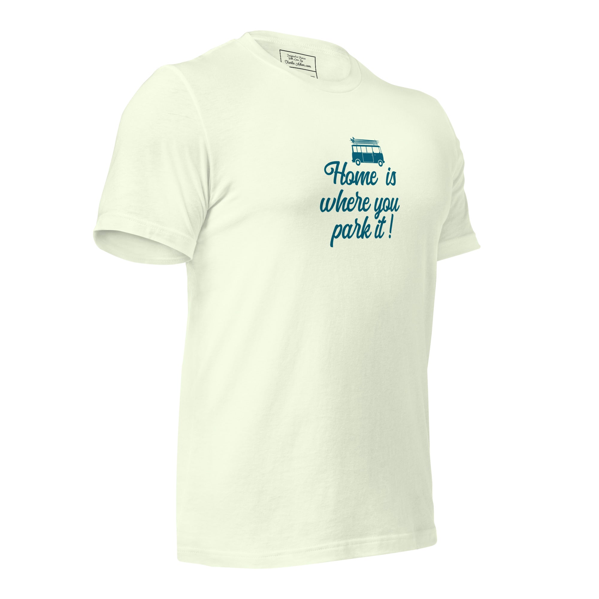 T-shirt en coton unisexe Blue Surf Combi sur couleurs claires