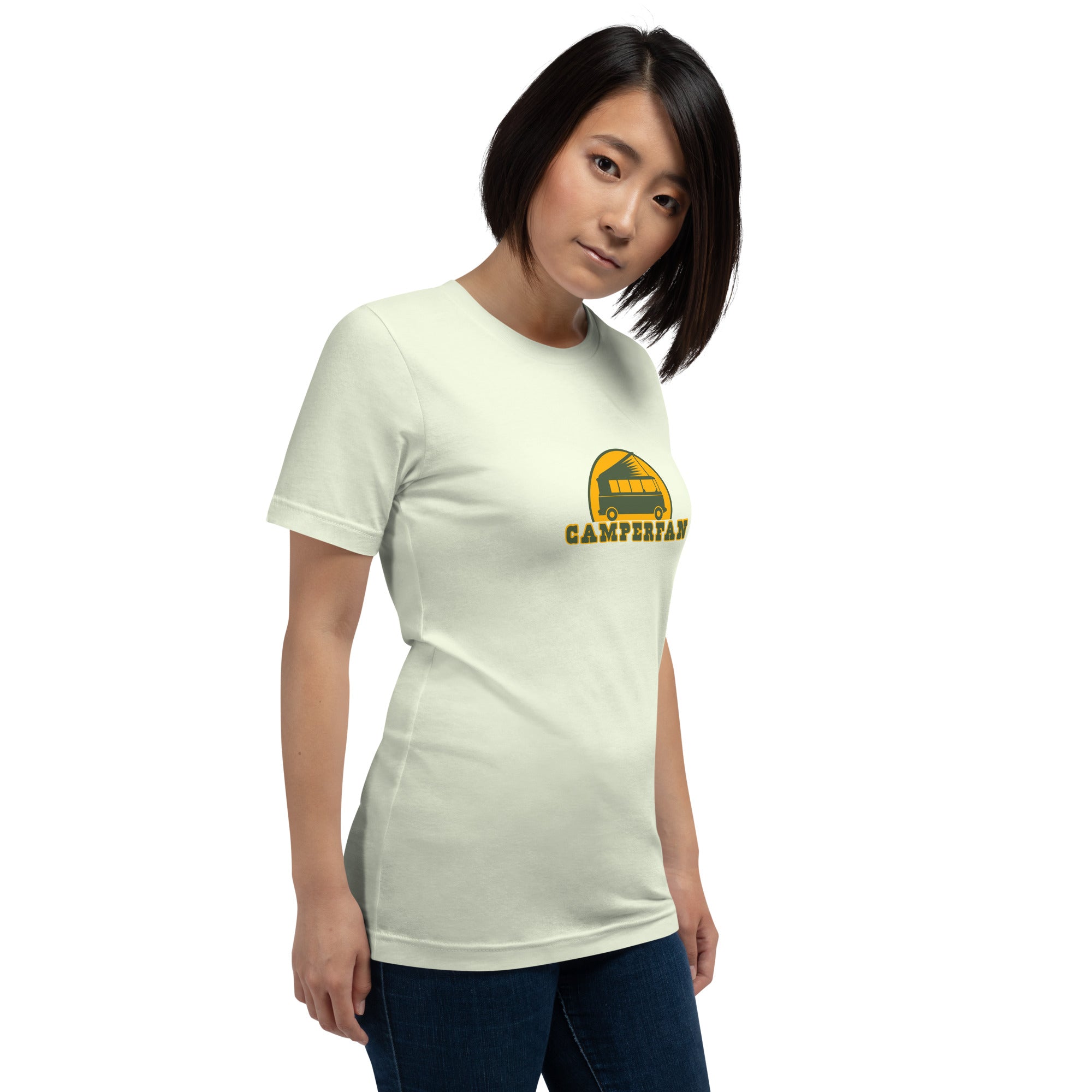 Unisex cotton t-shirt Camperfan on light colors