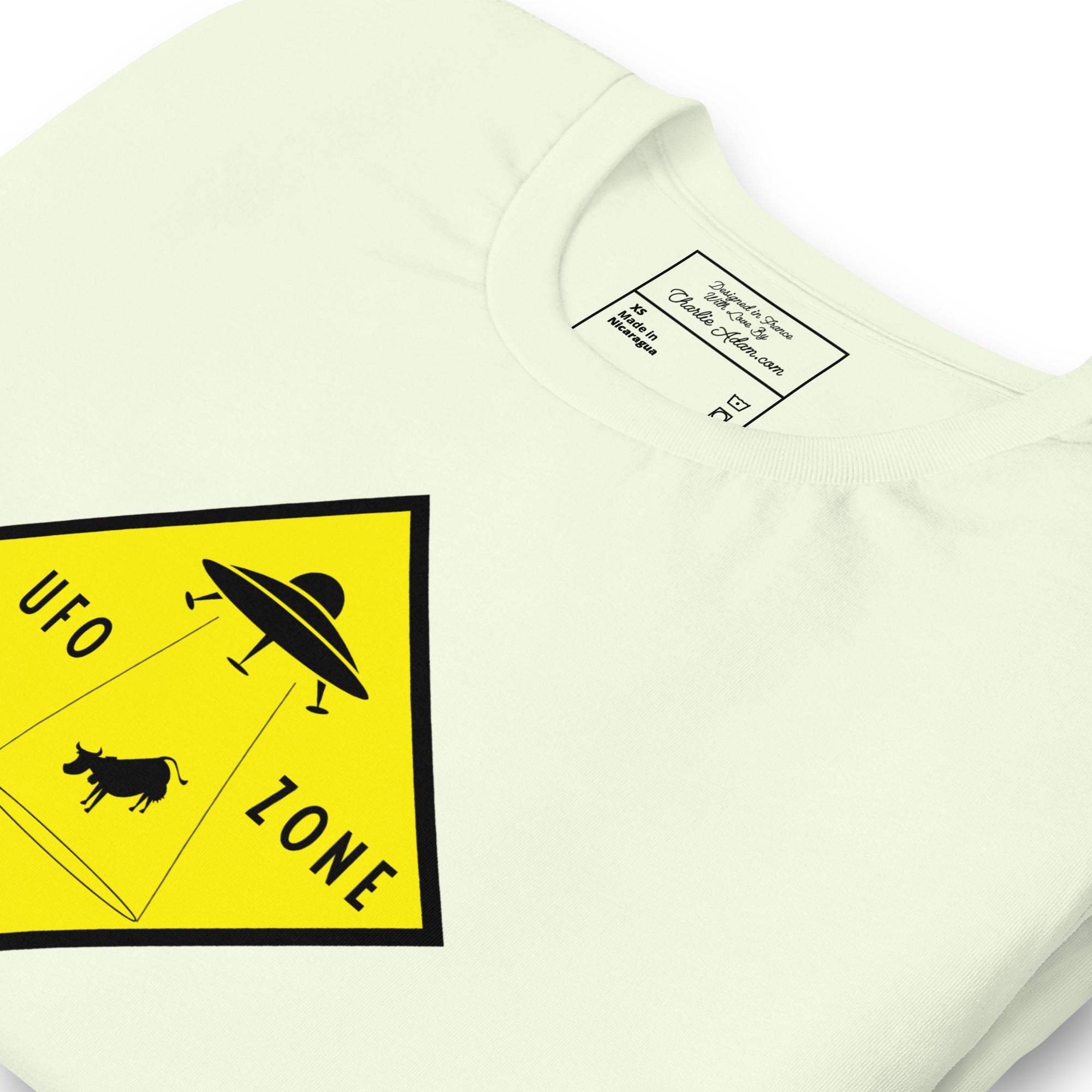 T-shirt en coton unisexe UFO Zone sur couleurs claires