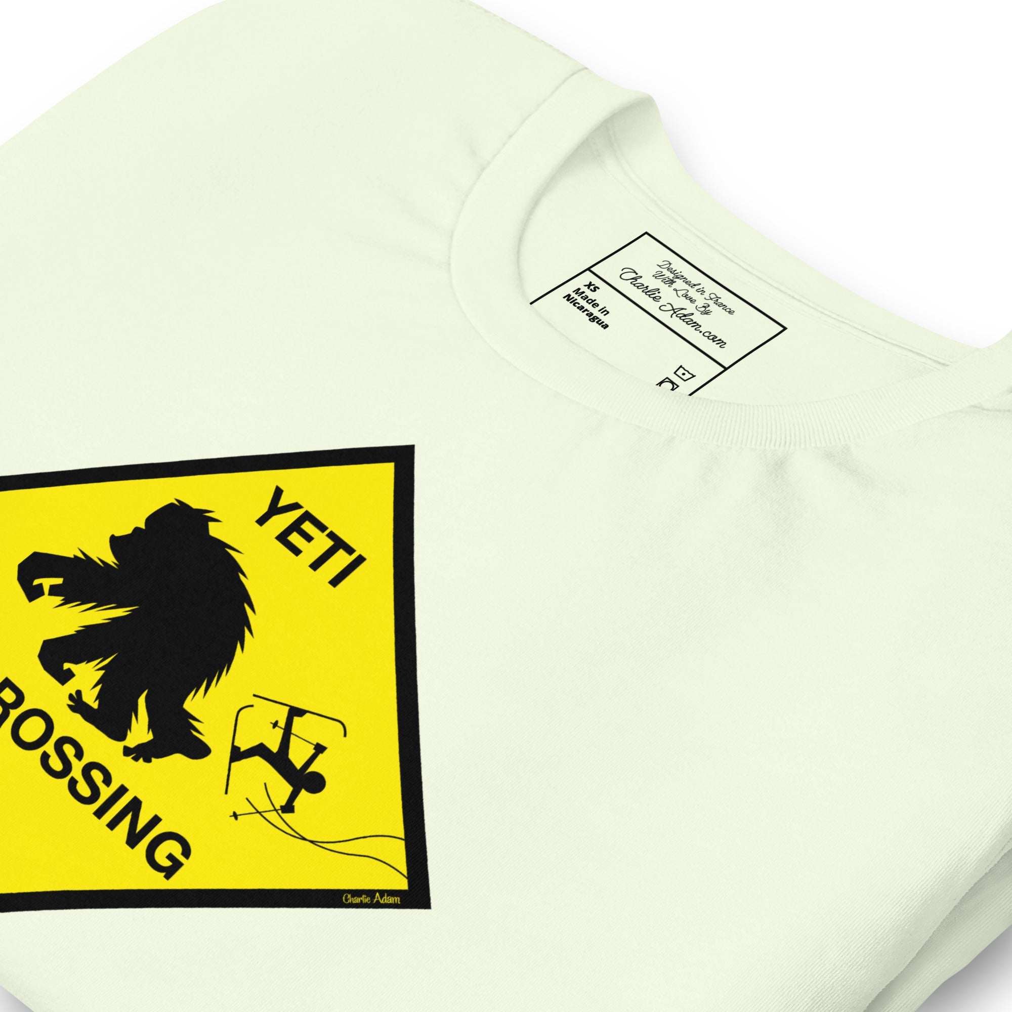 T-shirt en coton unisexe Yeti Crossing