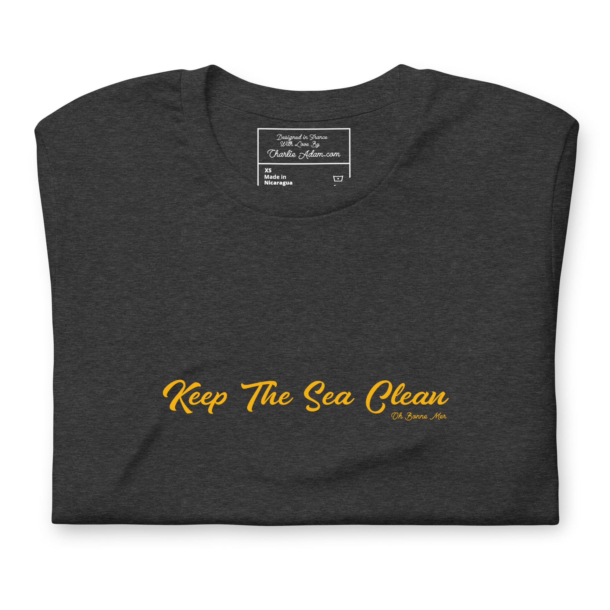 Unisex t-shirt Keep The Sea Clean on dark heather colors