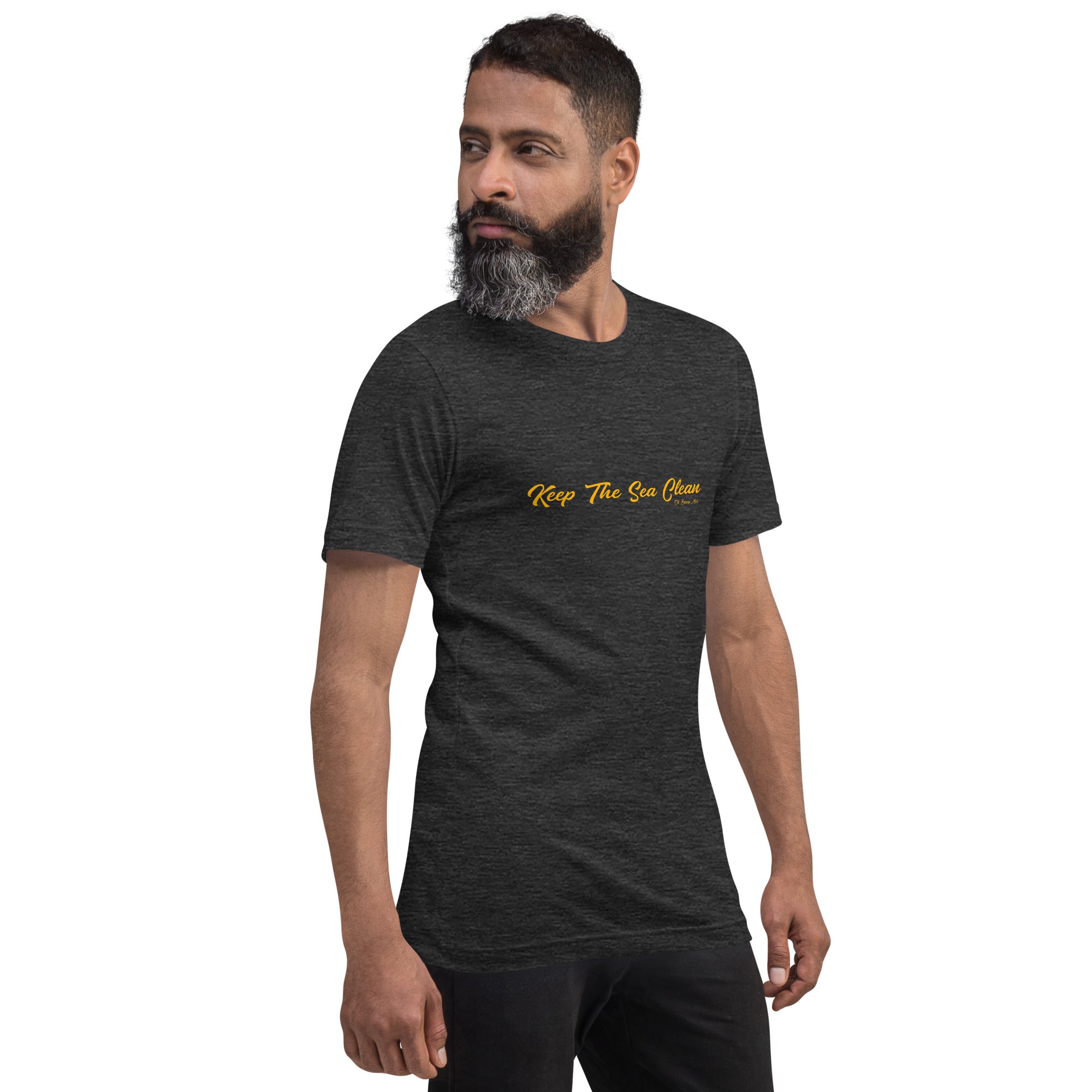 Unisex t-shirt Keep The Sea Clean on dark heather colors