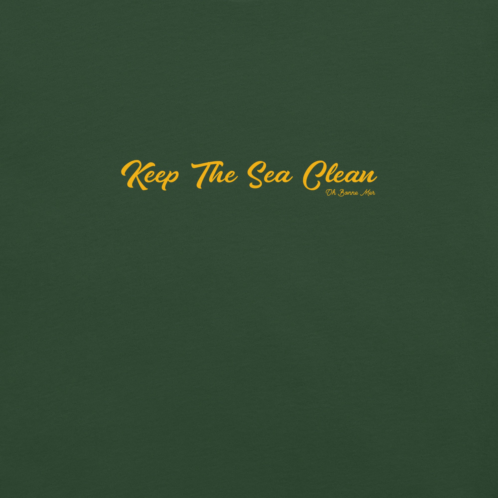 T-shirt en coton unisexe Keep The Sea Clean Gold sur verts