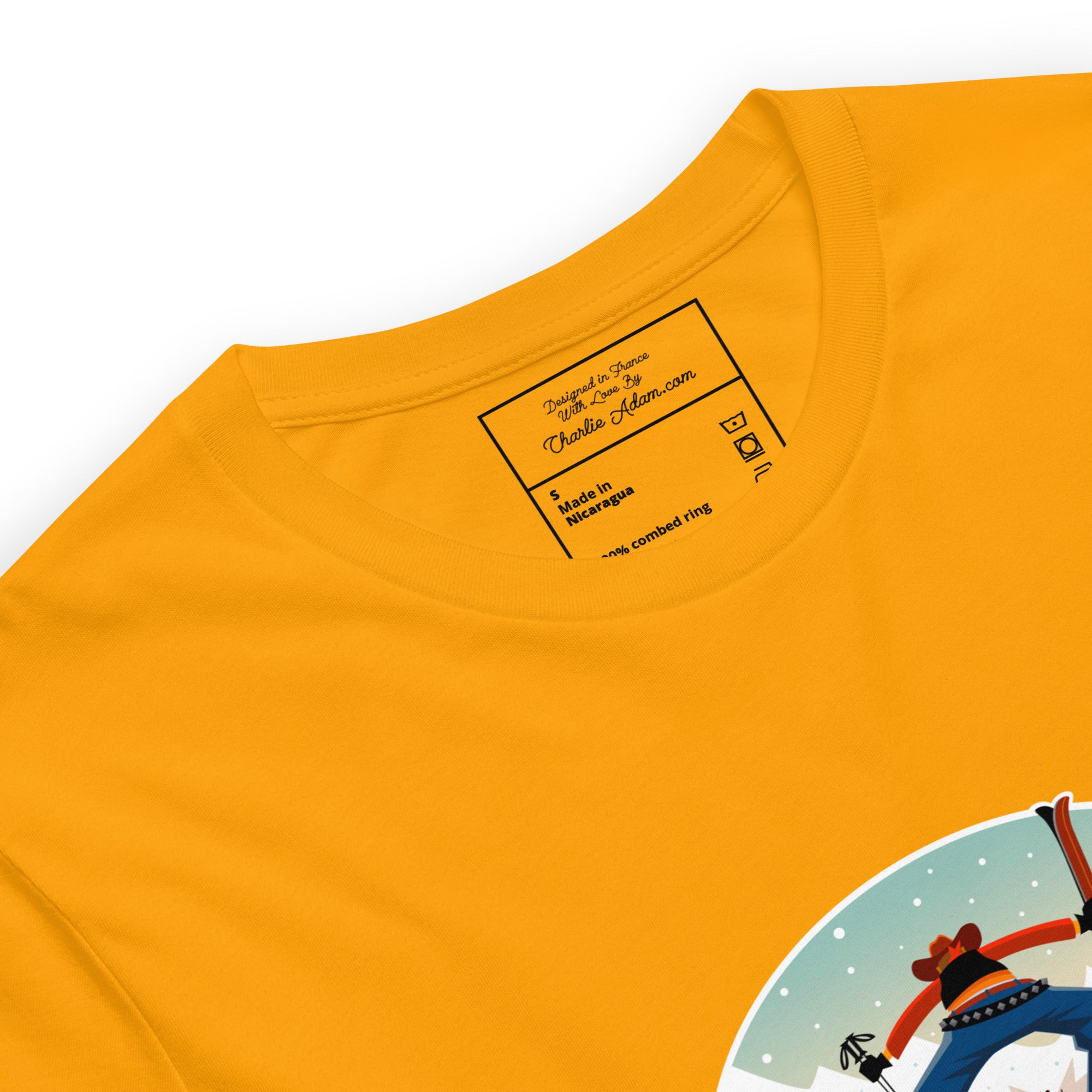 Unisex cotton t-shirt Ski Fight at OK Corral on bright colors