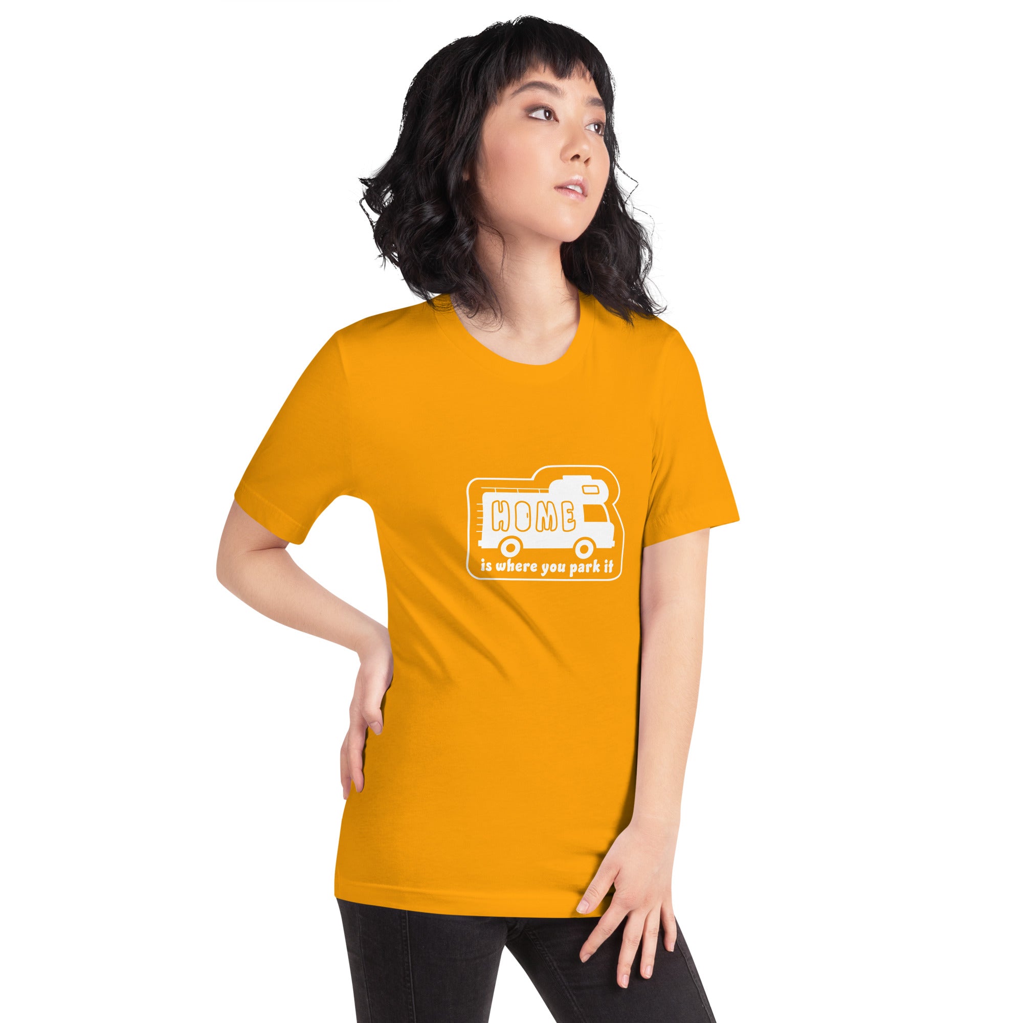 T-shirt en coton unisexe Bold Camper Van sur couleurs vives