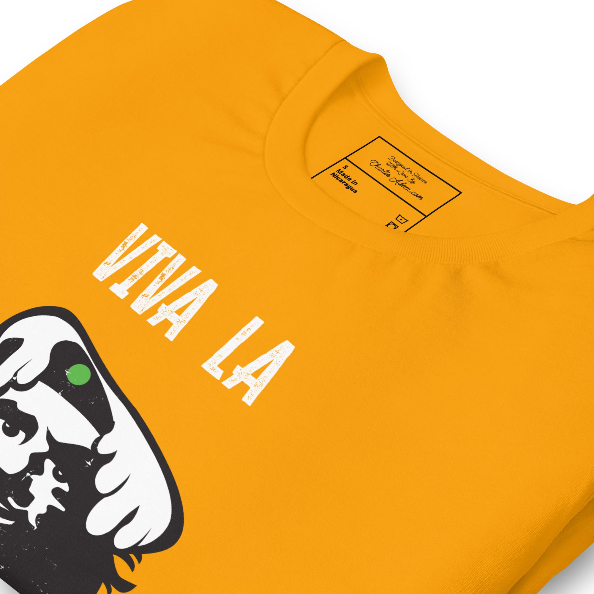 Unisex cotton t-shirt Viva la Rebolochon on bright colors