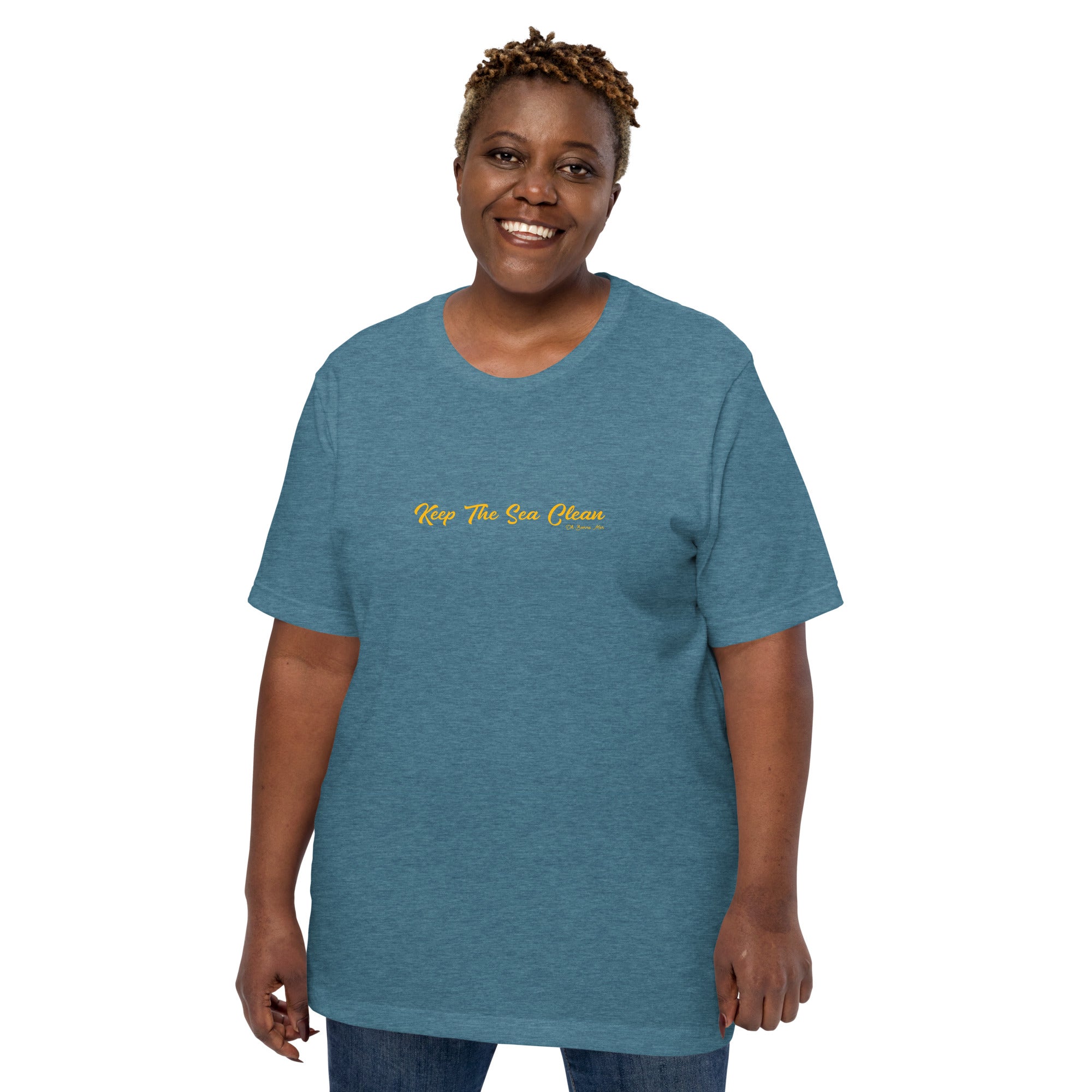 Unisex t-shirt Keep The Sea Clean on dark heather colors