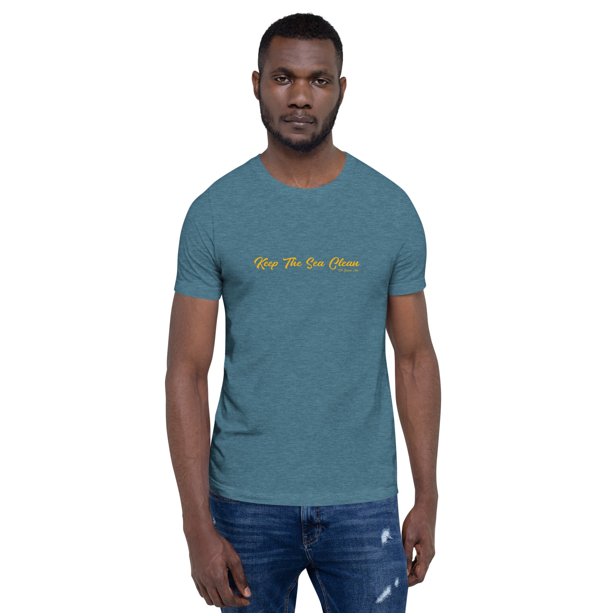 Unisex t-shirt Keep The Sea Clean on dark heather colors