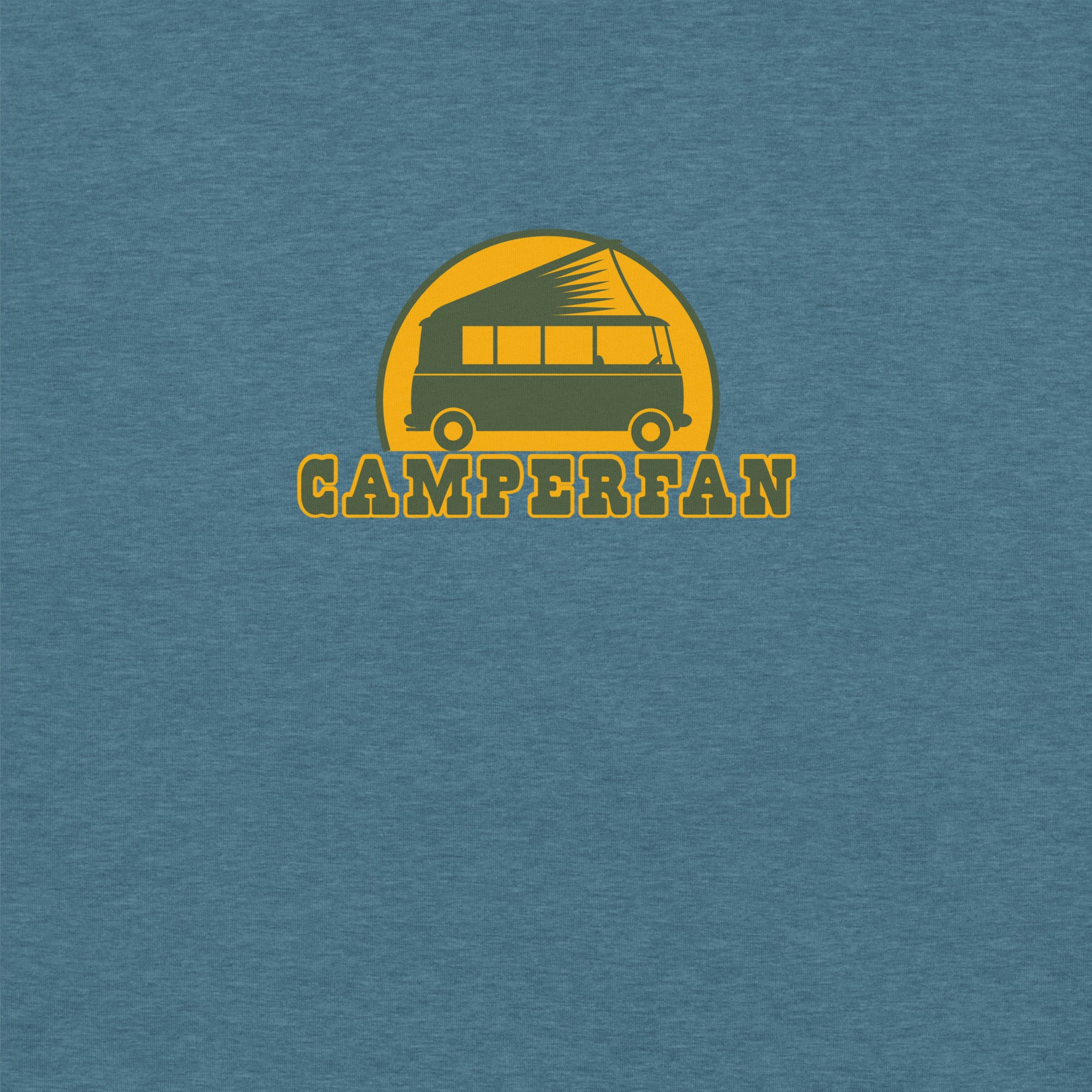 Unisex t-shirt Camperfan on dark heather colors