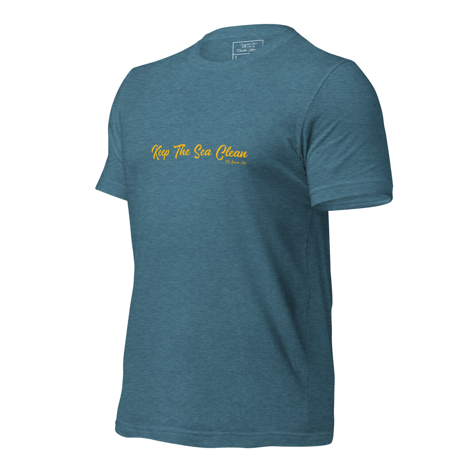 Unisex t-shirt Keep The Sea Clean on dark heather colors