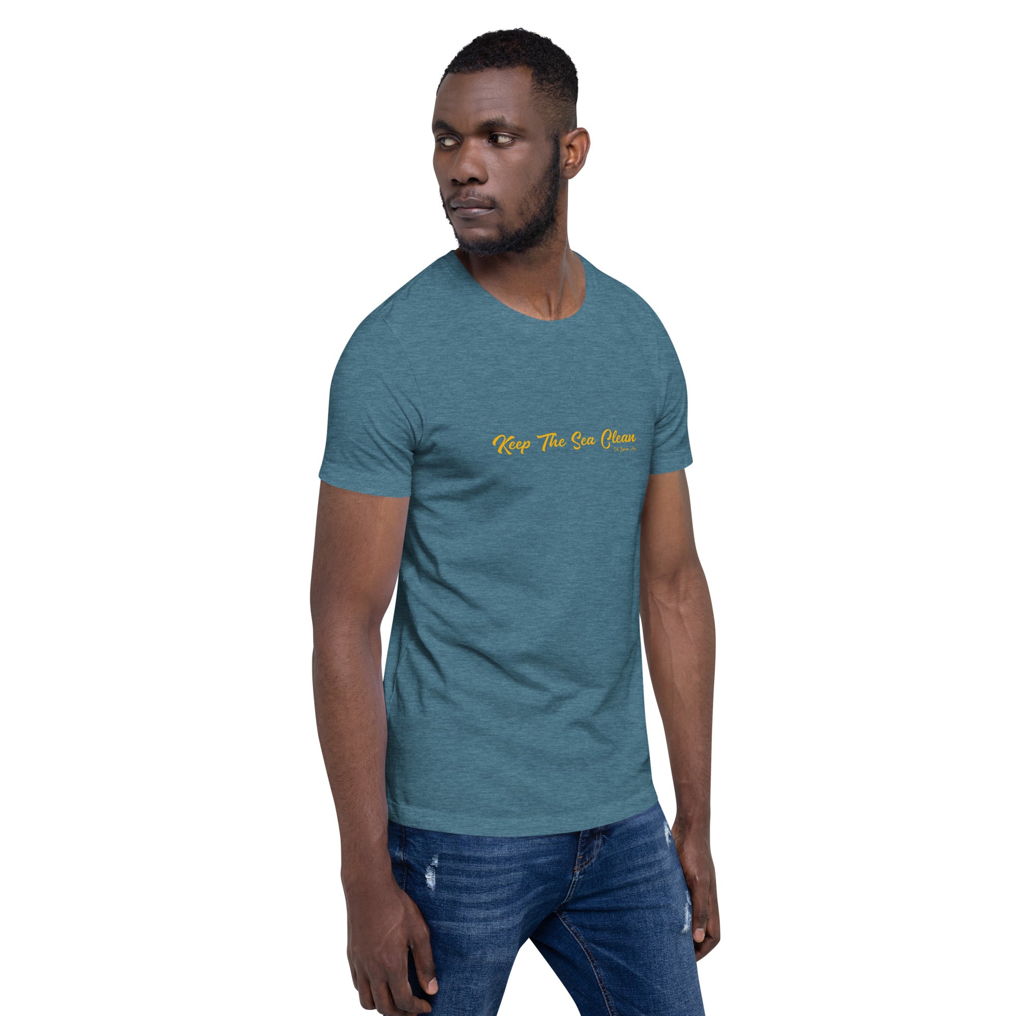 Unisex t-shirt Keep The Sea Clean on dark heather colors