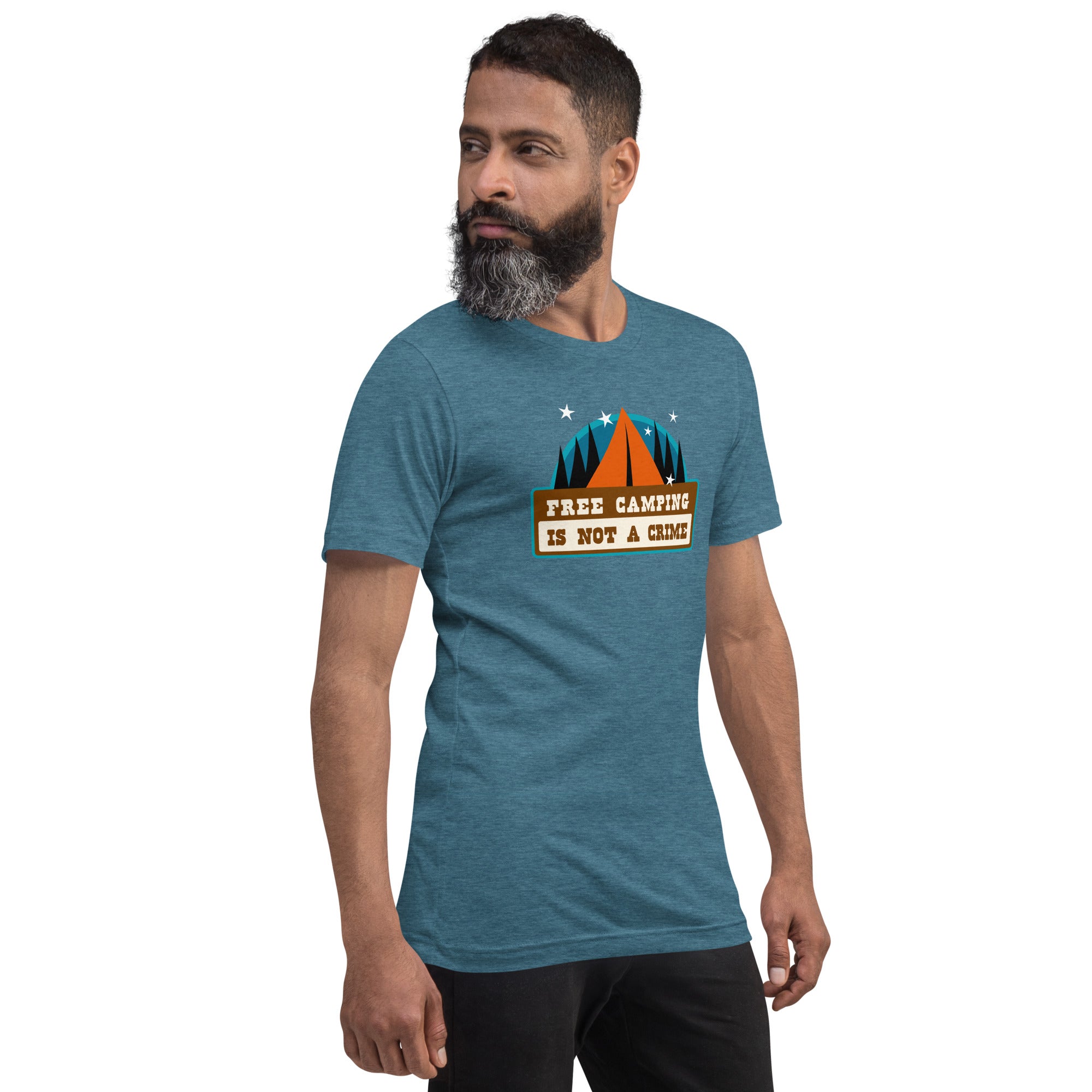 Unisex t-shirt Free camping is not a crime on dark heather colors