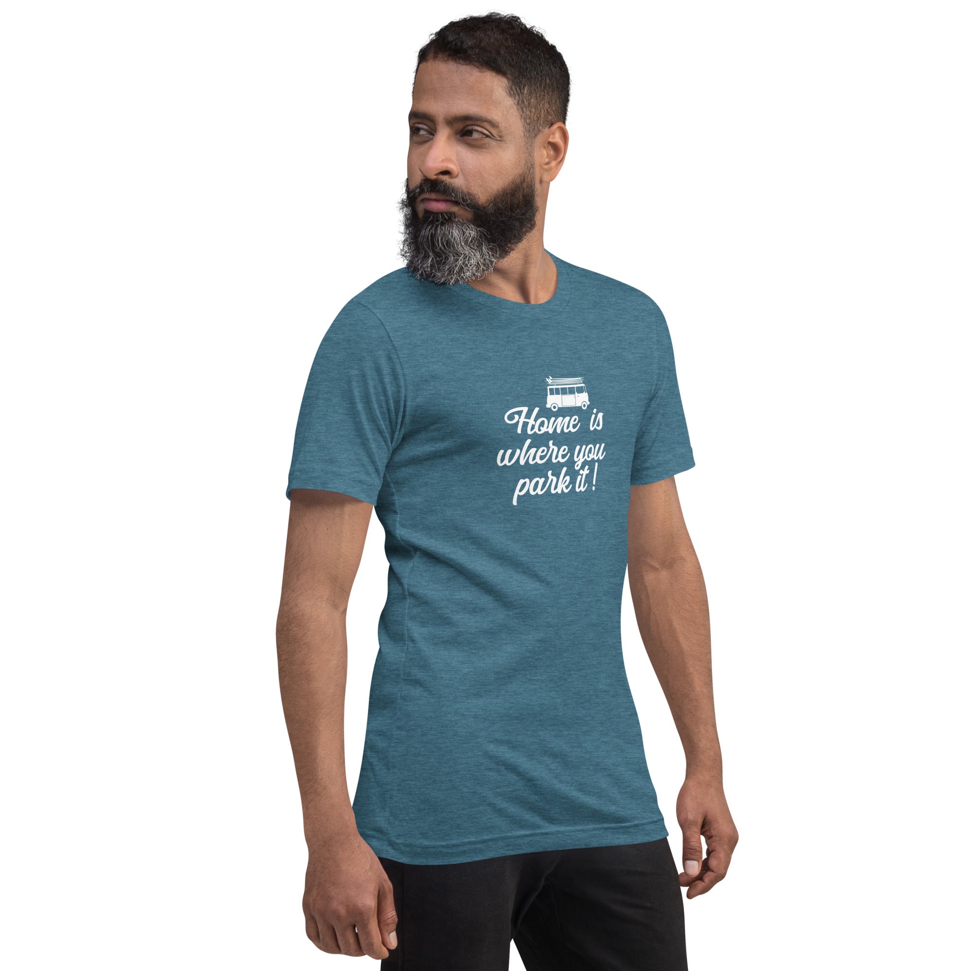 Unisex t-shirt White Surf Combi on dark heather colors