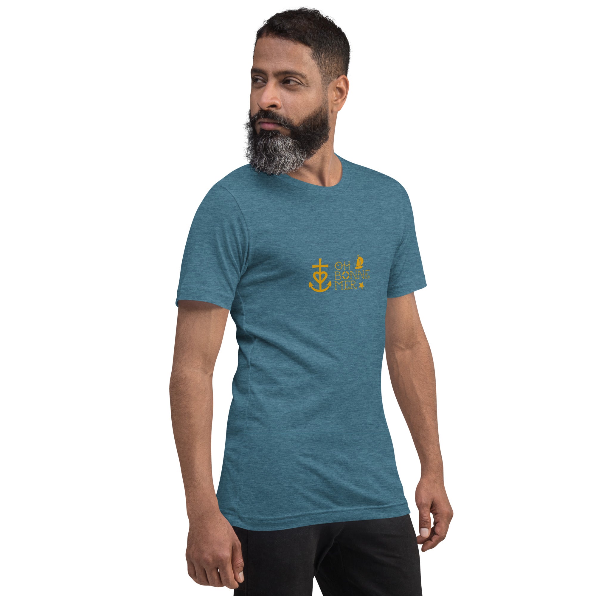 T-shirt en coton unisexe Oh Bonne Mer 2 sur couleurs chinées foncées