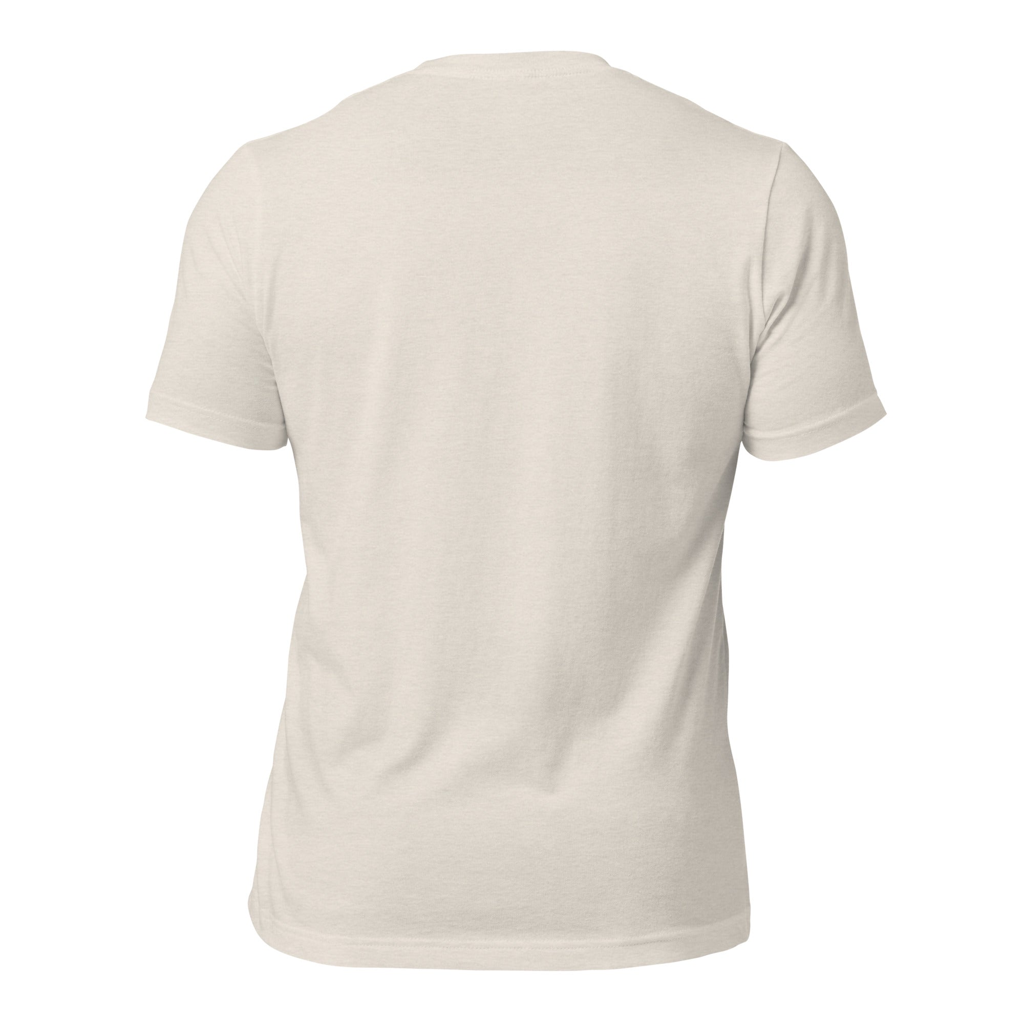 T-shirt en coton unisexe Make Bouillabaisse Not War Oh Bonne Mer sur couleurs chinées claires
