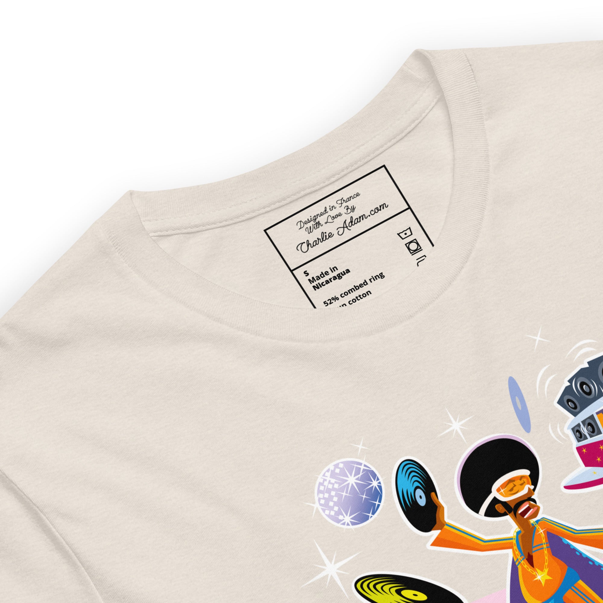 Unisex t-shirt Superboogieman saves the Party on light heather colors