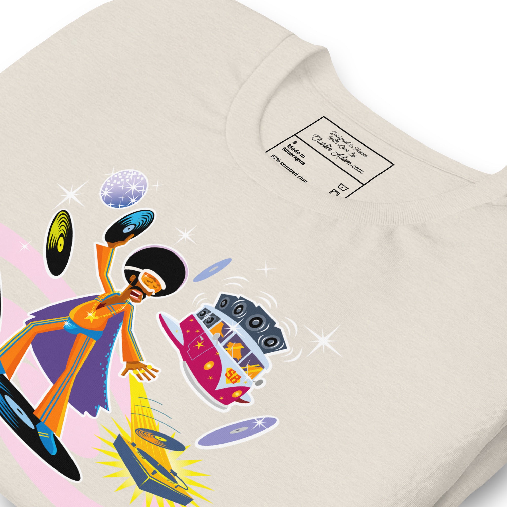 Unisex t-shirt Superboogieman saves the Party on light heather colors