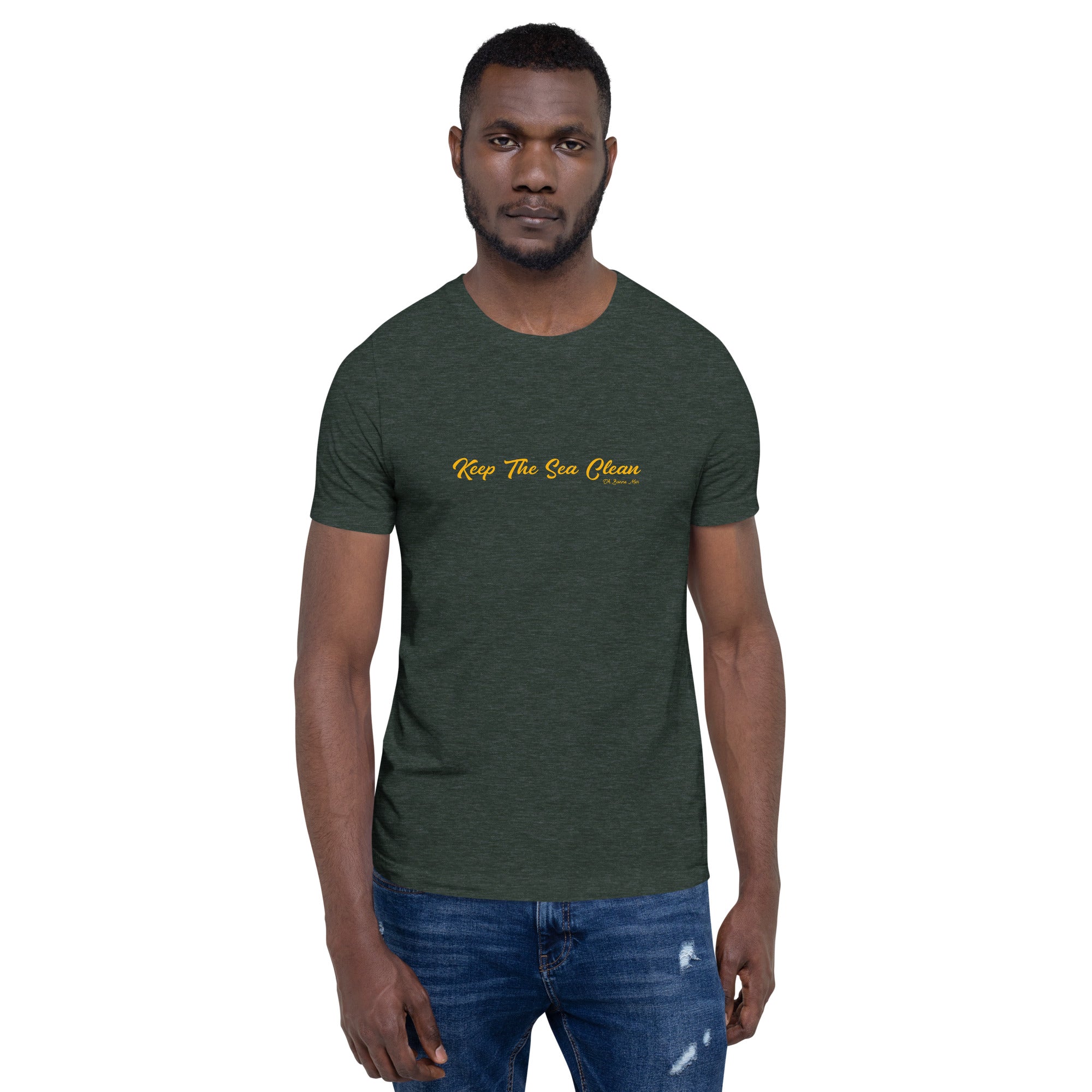 Unisex t-shirt Keep The Sea Clean on dark heather colors