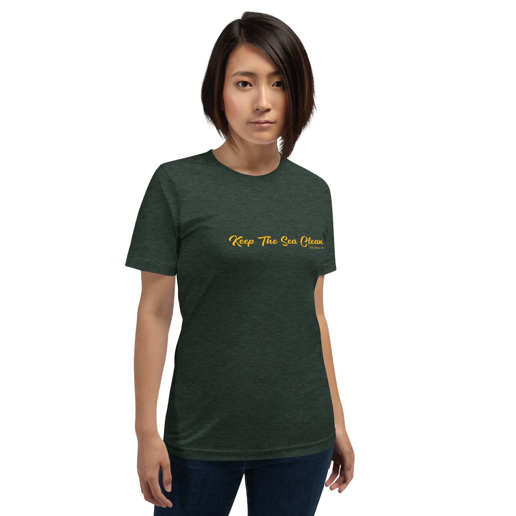 Unisex t-shirt Keep The Sea Clean on dark heather colors