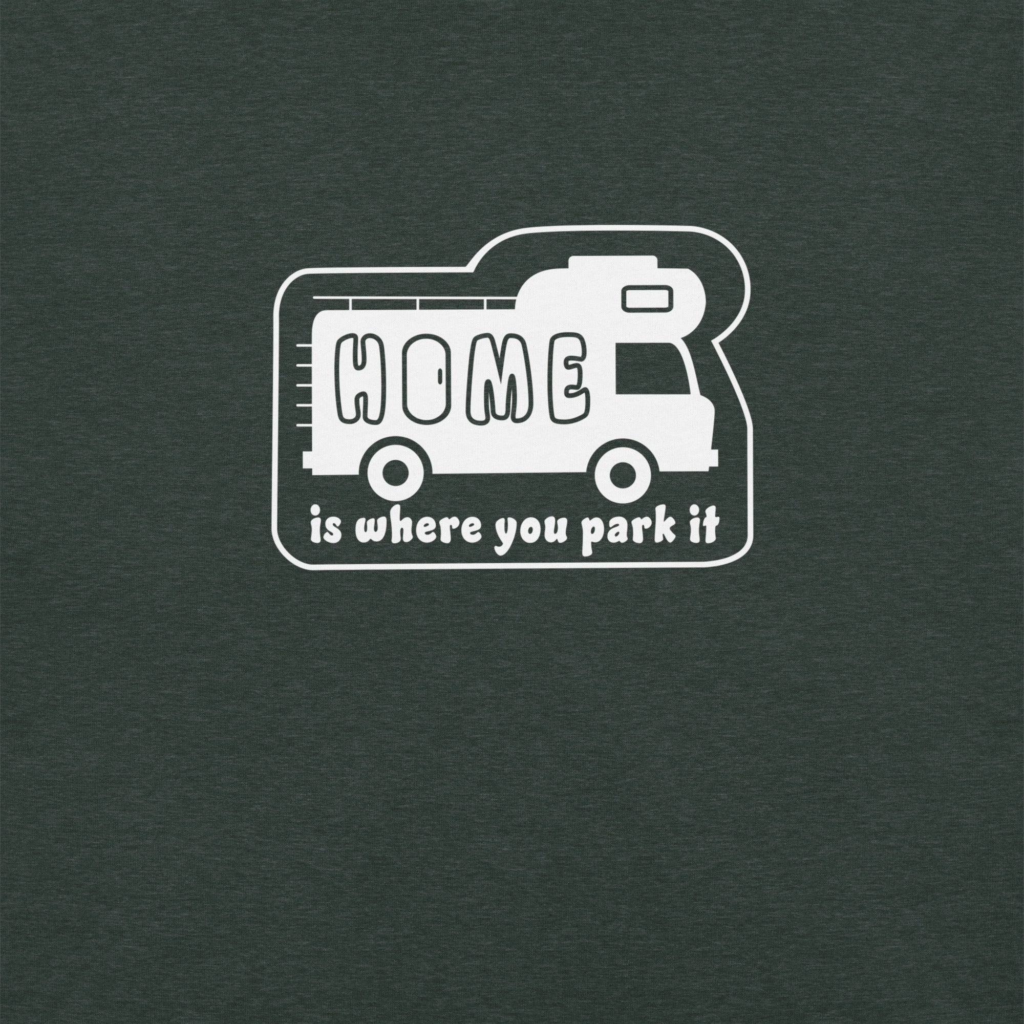 Unisex cotton t-shirt Bold Camper Van on dark heather colors