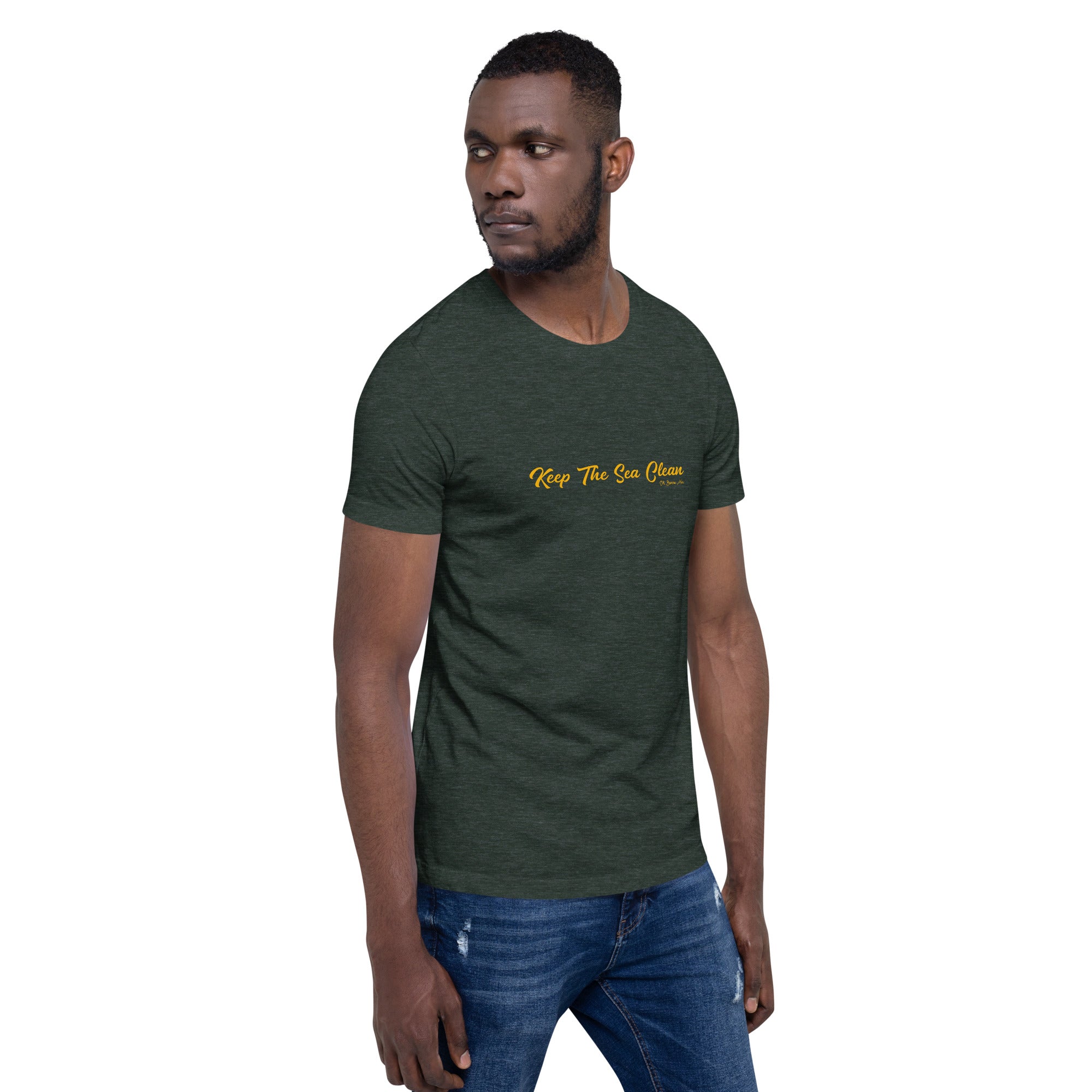 Unisex t-shirt Keep The Sea Clean on dark heather colors