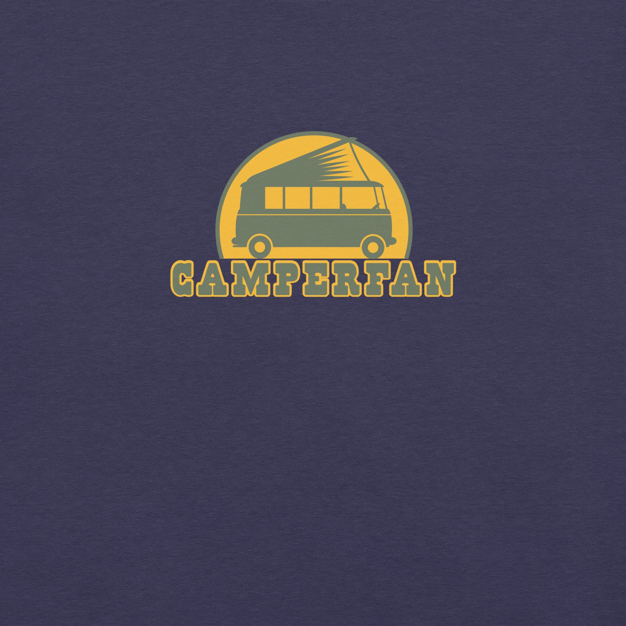 Unisex t-shirt Camperfan on dark heather colors