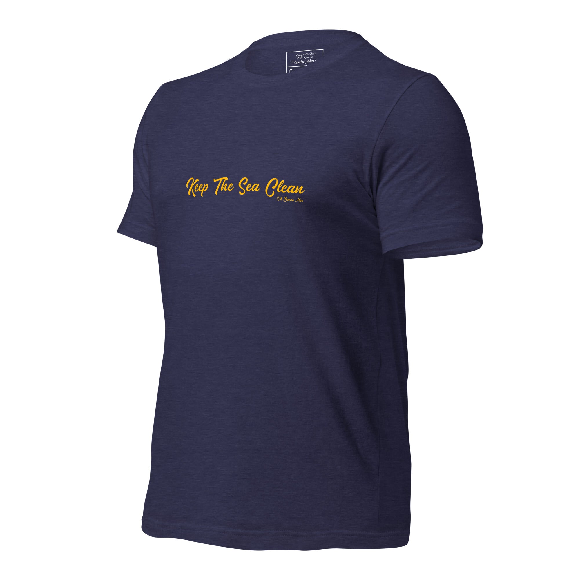 Unisex t-shirt Keep The Sea Clean on dark heather colors