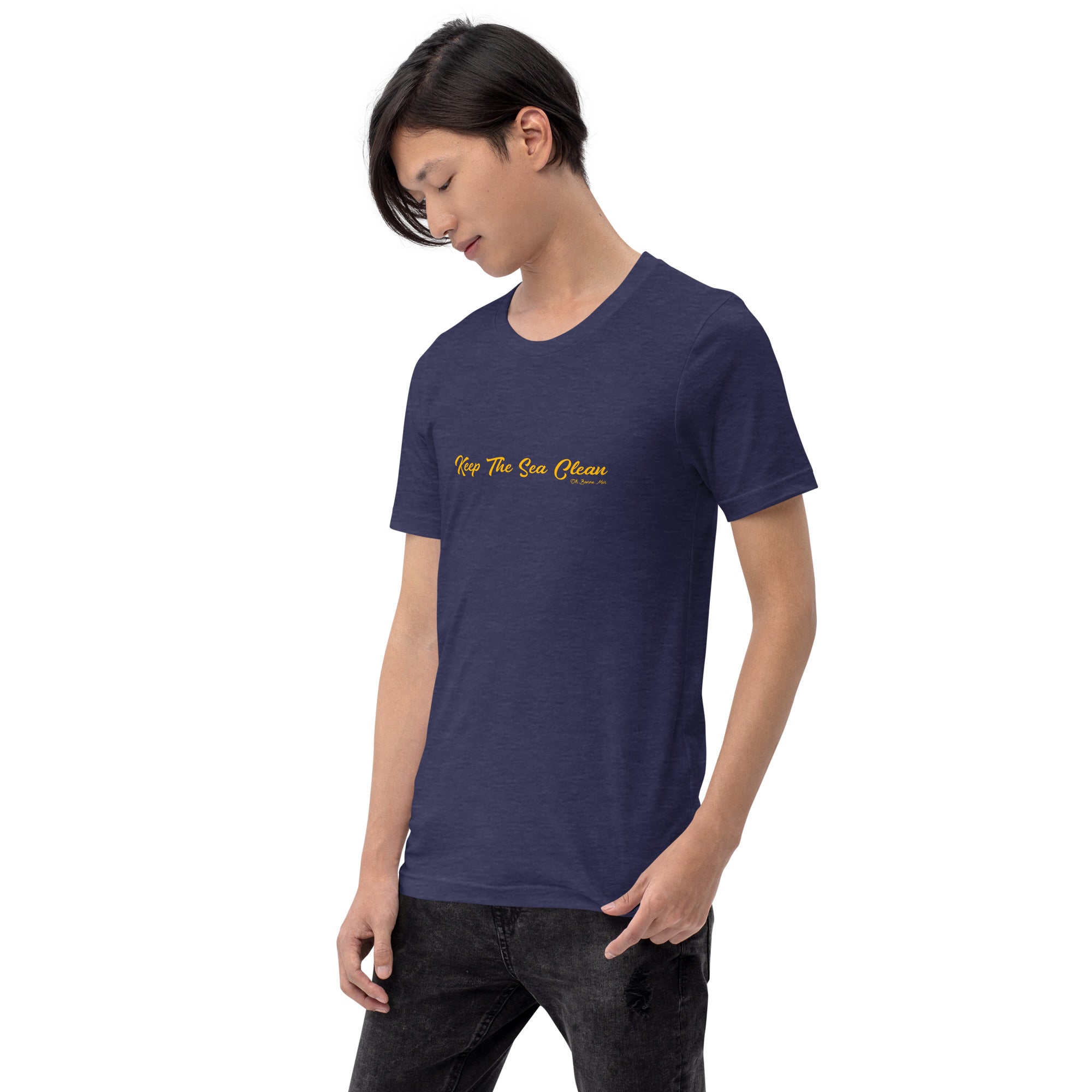 Unisex t-shirt Keep The Sea Clean on dark heather colors