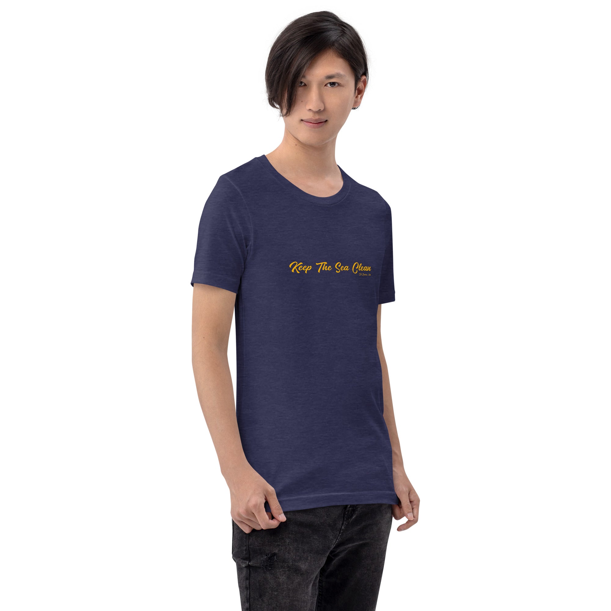 Unisex t-shirt Keep The Sea Clean on dark heather colors