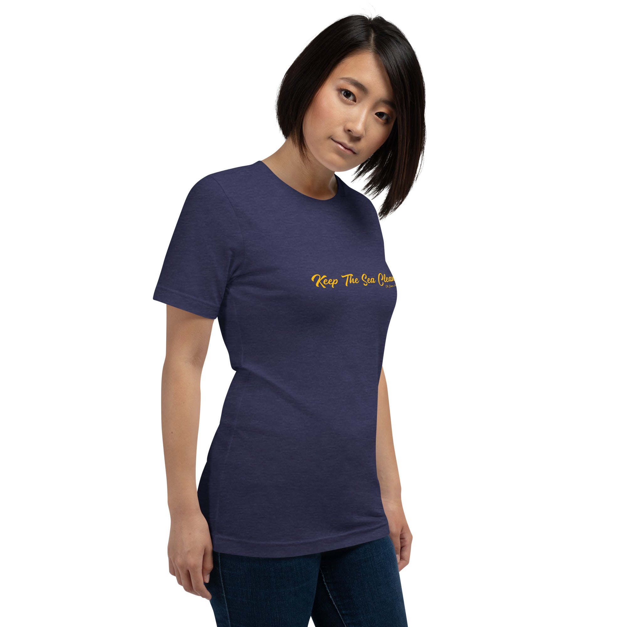 Unisex t-shirt Keep The Sea Clean on dark heather colors