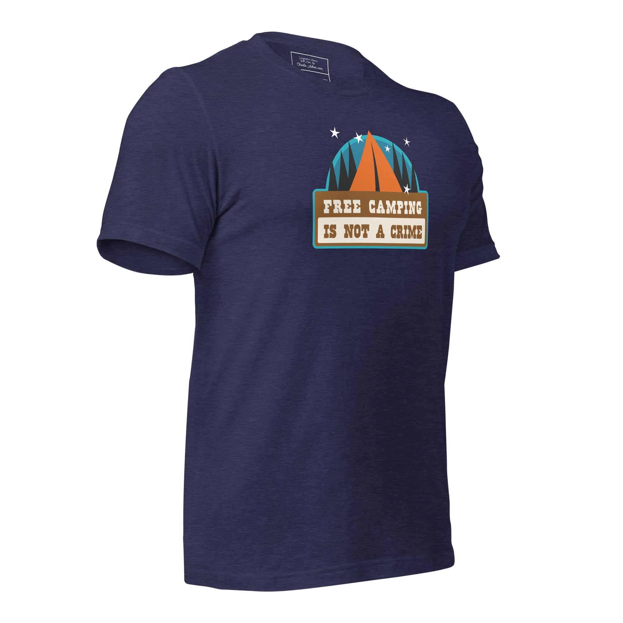 Unisex t-shirt Free camping is not a crime on dark heather colors