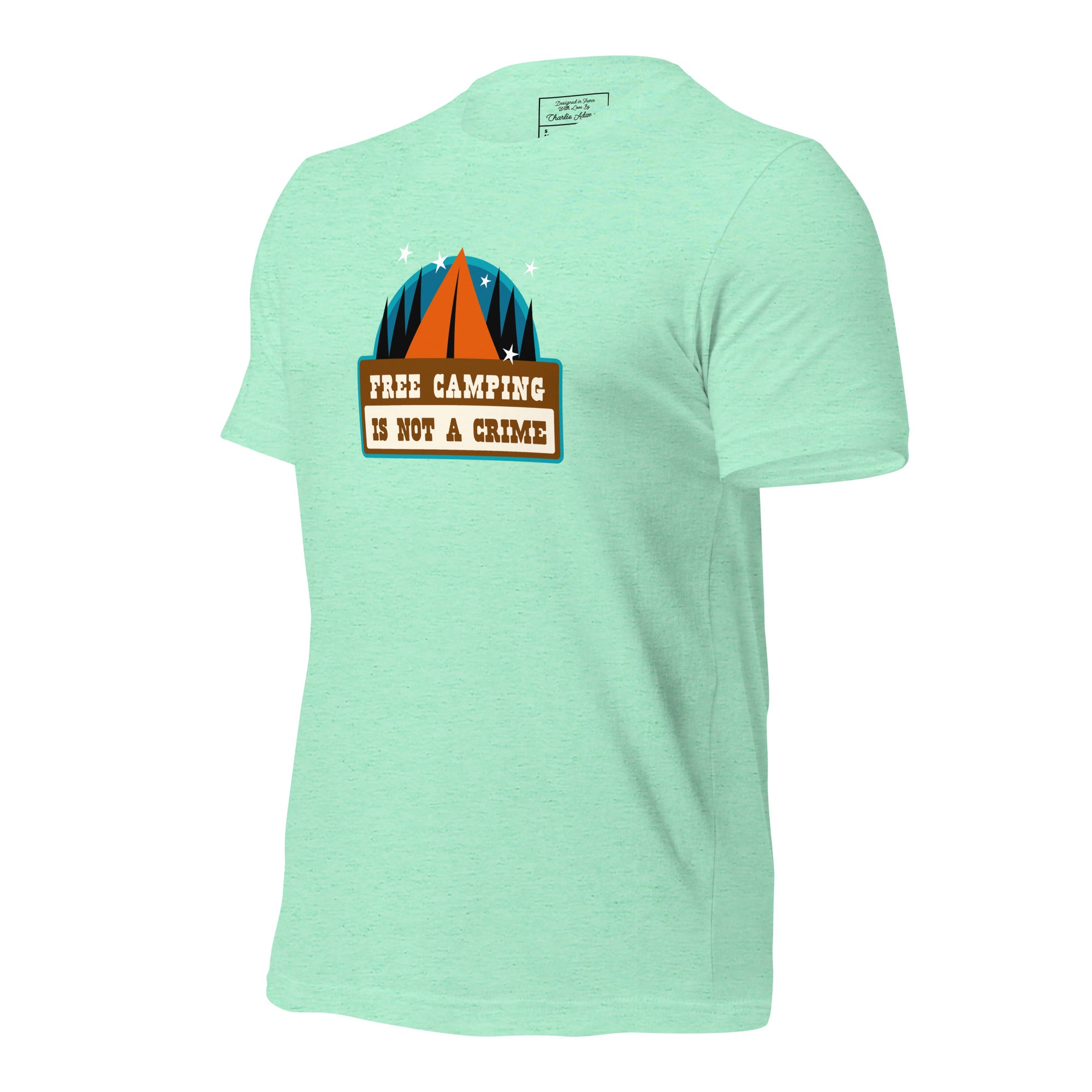 Unisex t-shirt Free camping is not a crime on light heather colors