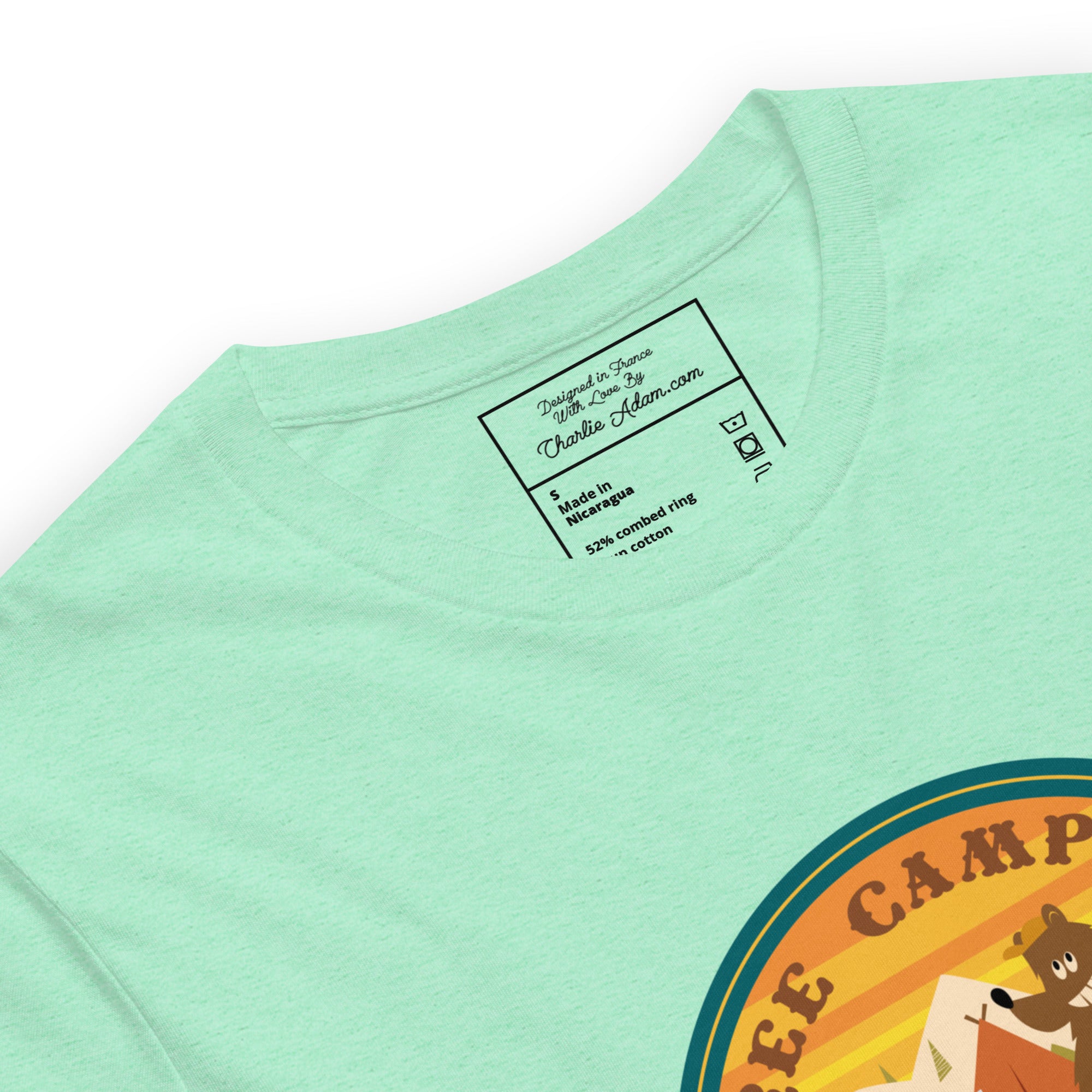 Unisex cotton t-shirt Free Camping is not a crime on light heather colors