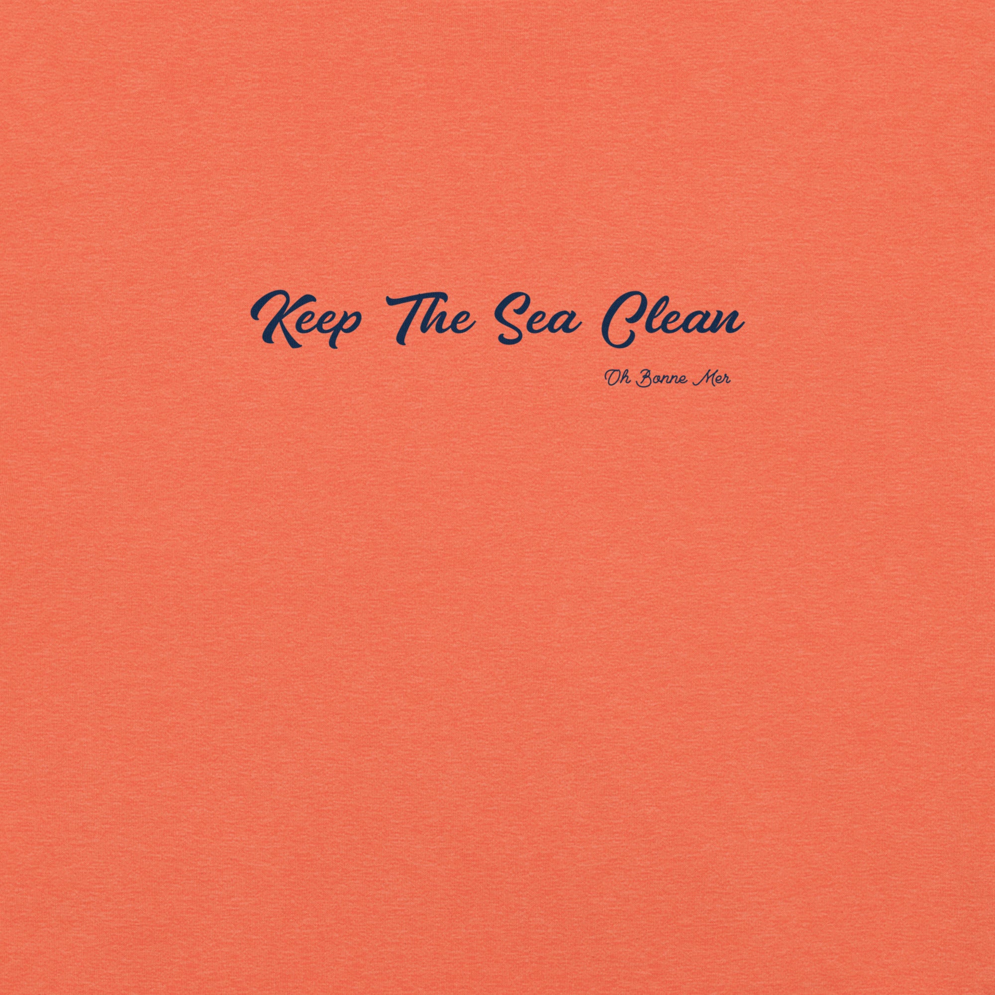 Unisex cotton t-shirt Keep The Sea Clean on bright heather colors