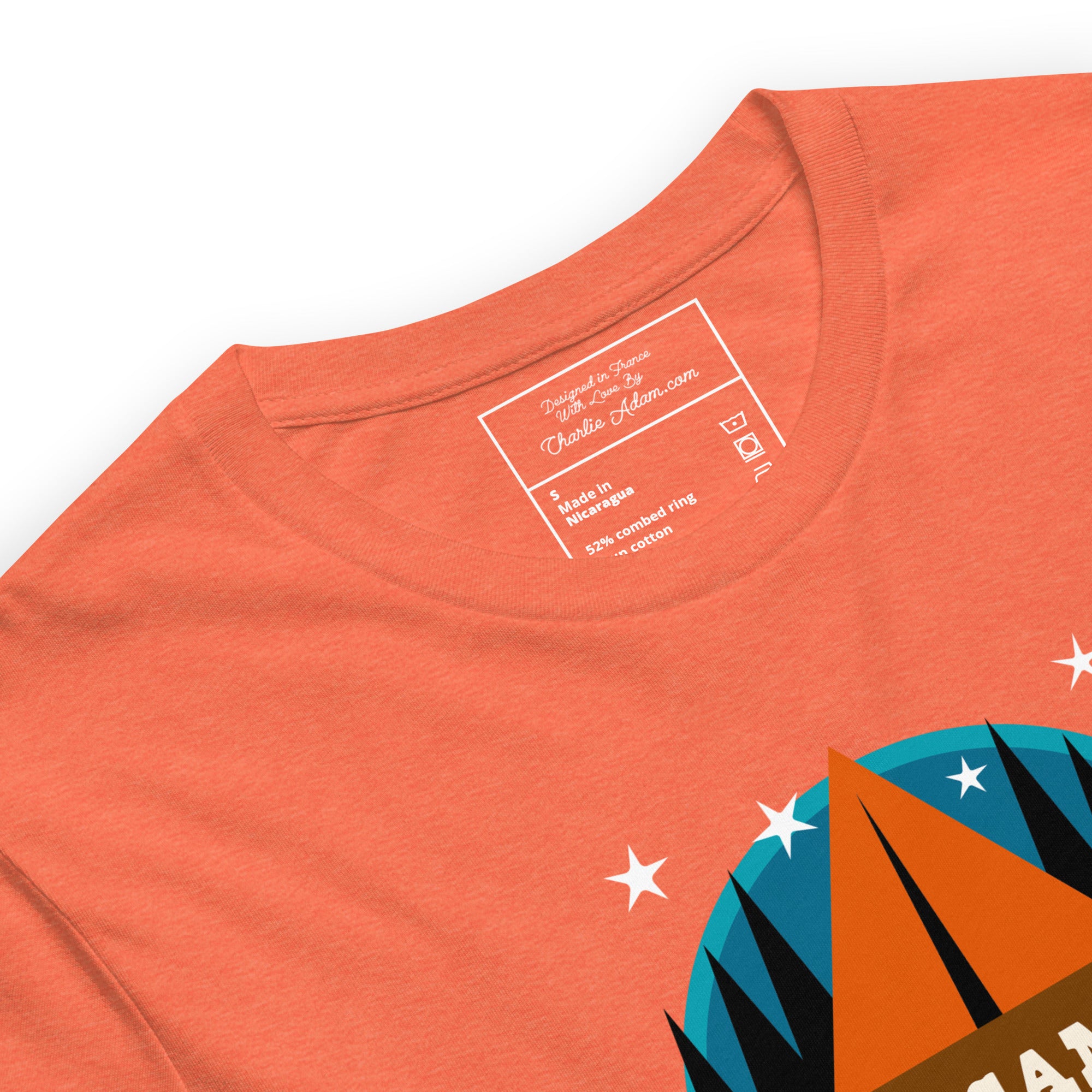 Unisex t-shirt Free camping is not a crime on bright heather colors