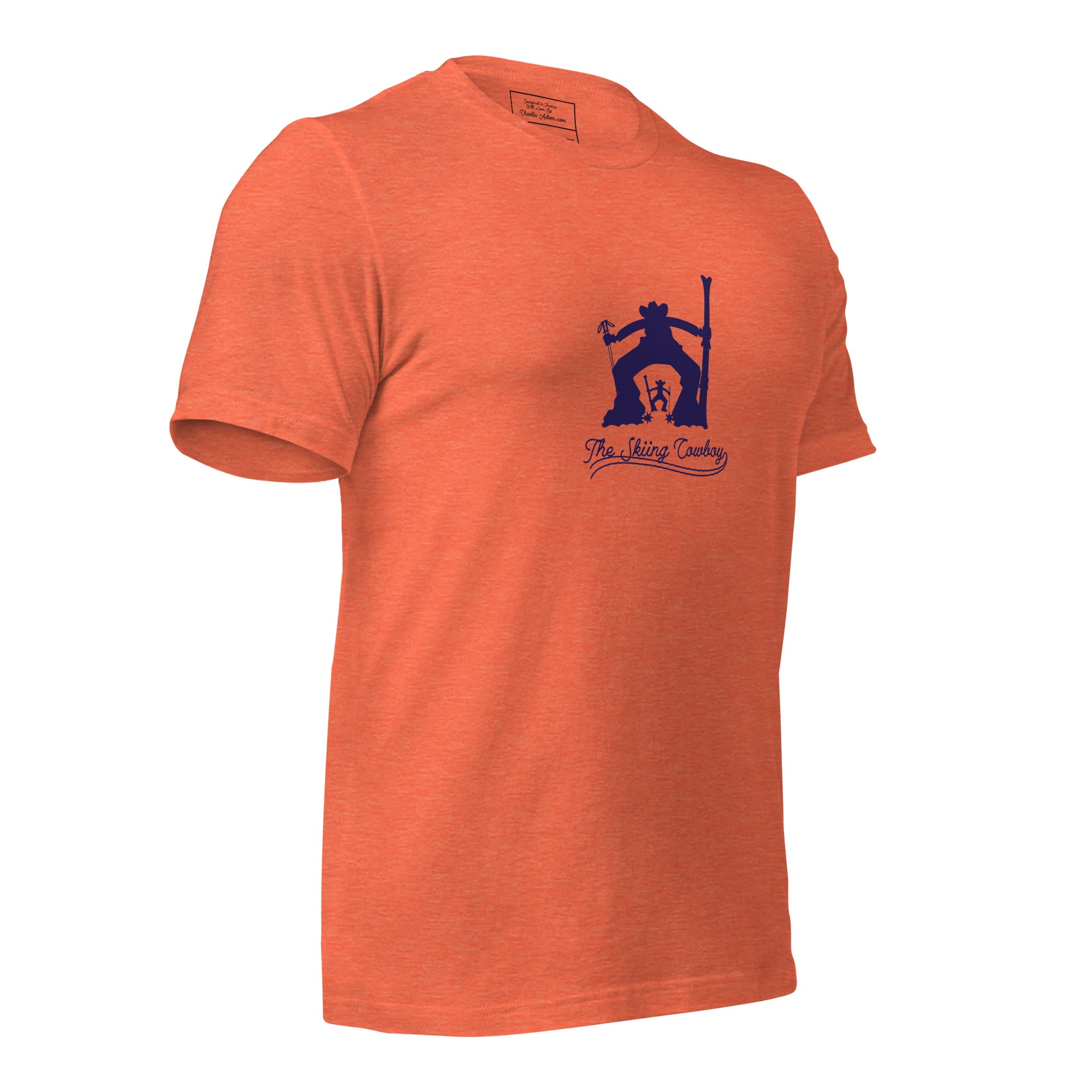 T-shirt en coton unisexe Ski Fight at OK Corral Silhouette sur couleurs chinées claires