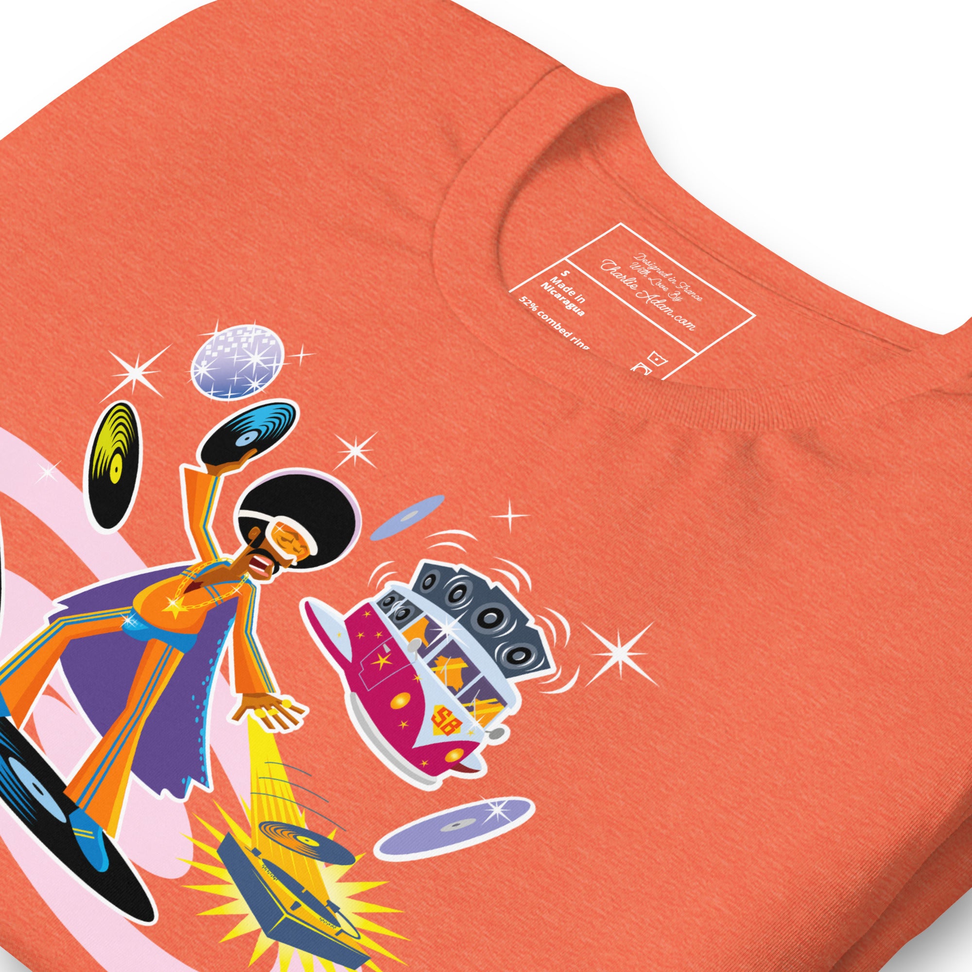 Unisex t-shirt Superboogieman saves the Party on bright heather colors