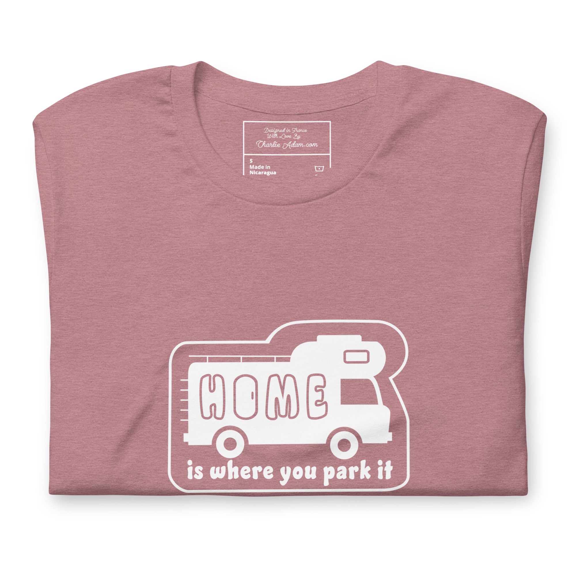 T-shirt en coton unisexe Bold Camper Van sur couleurs chinées vives