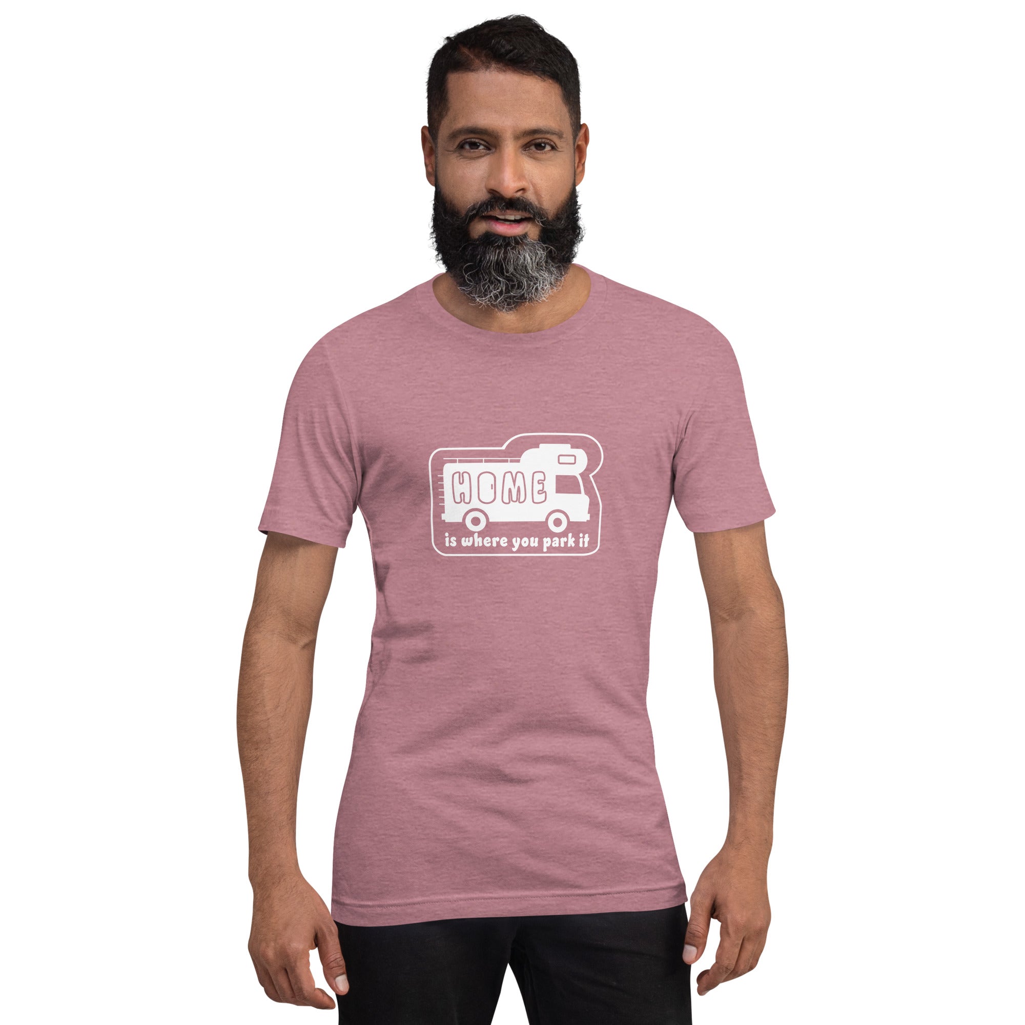 T-shirt en coton unisexe Bold Camper Van sur couleurs chinées vives